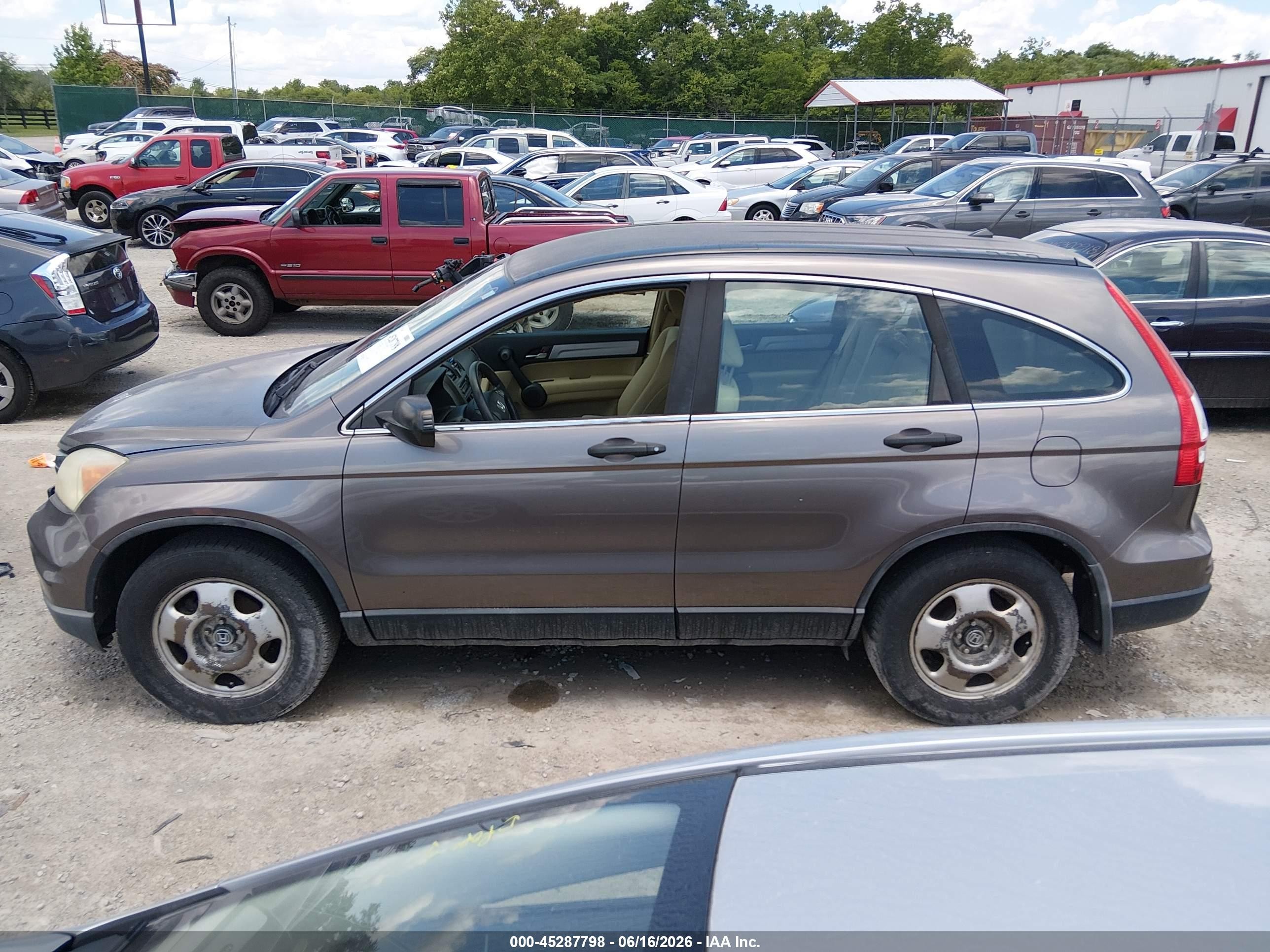 2010 Honda Cr-v Lx Gray vin: 5J6RE4H38AL073447