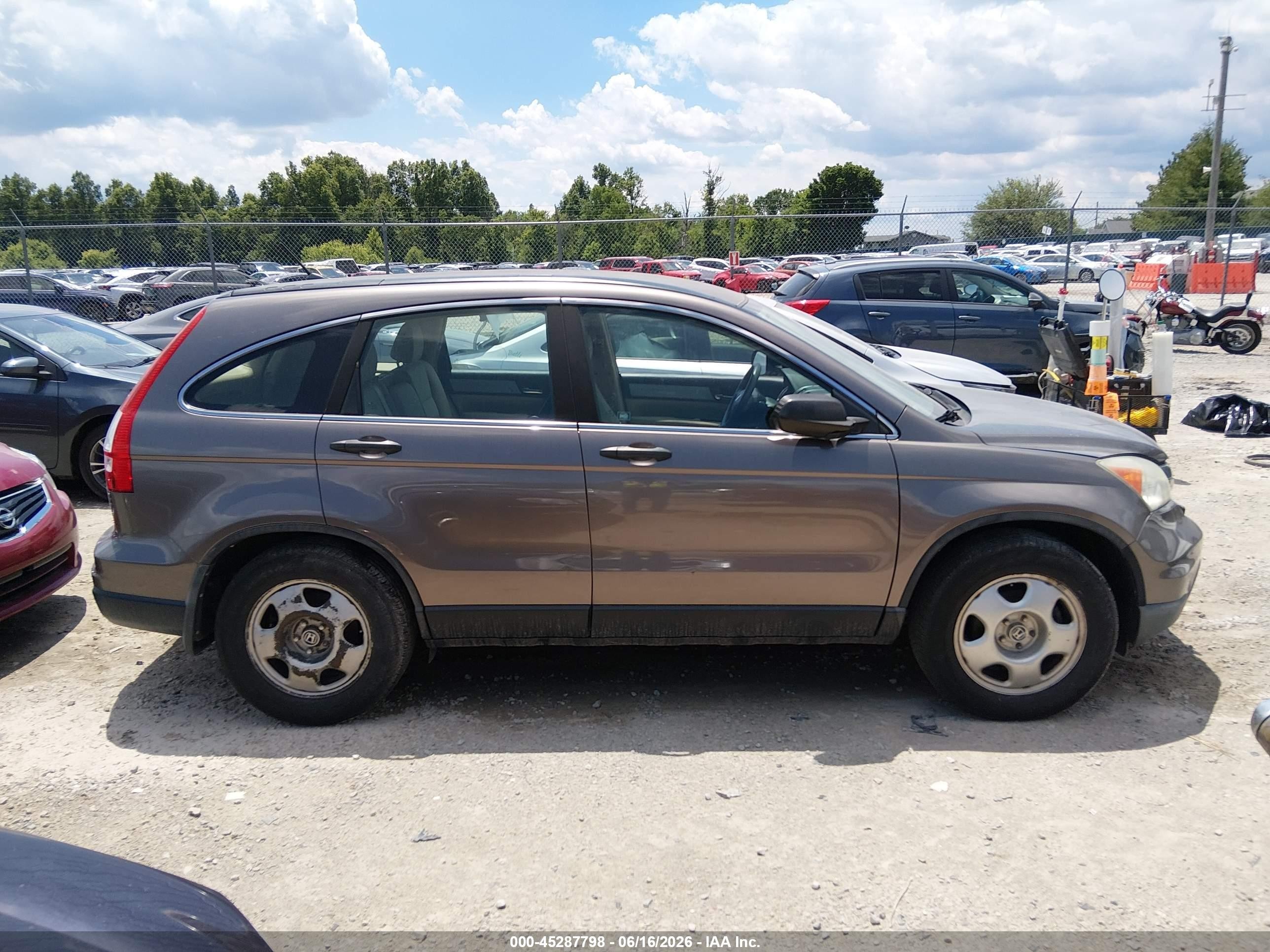 2010 Honda Cr-v Lx Gray vin: 5J6RE4H38AL073447