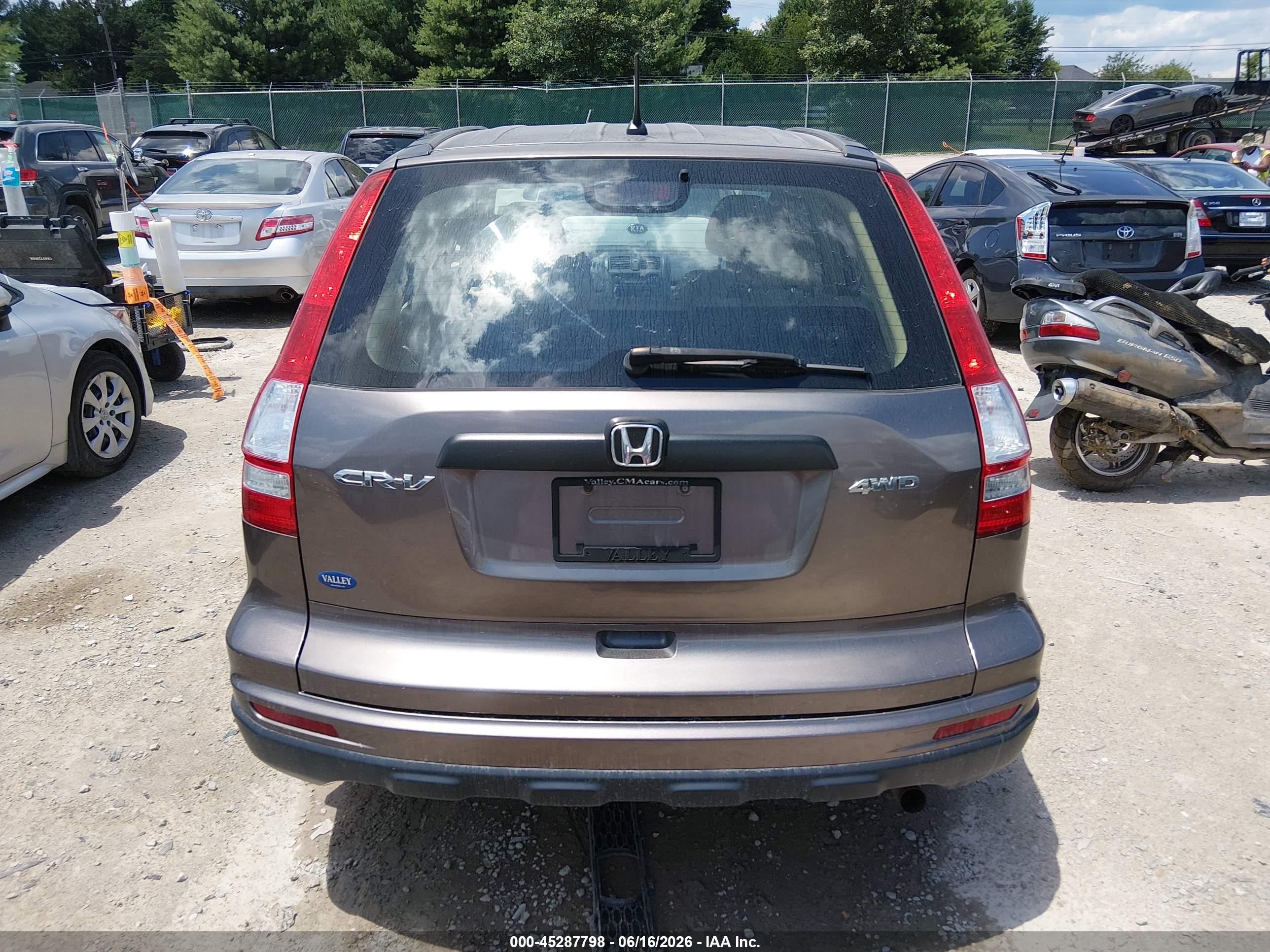 2010 Honda Cr-v Lx Gray vin: 5J6RE4H38AL073447