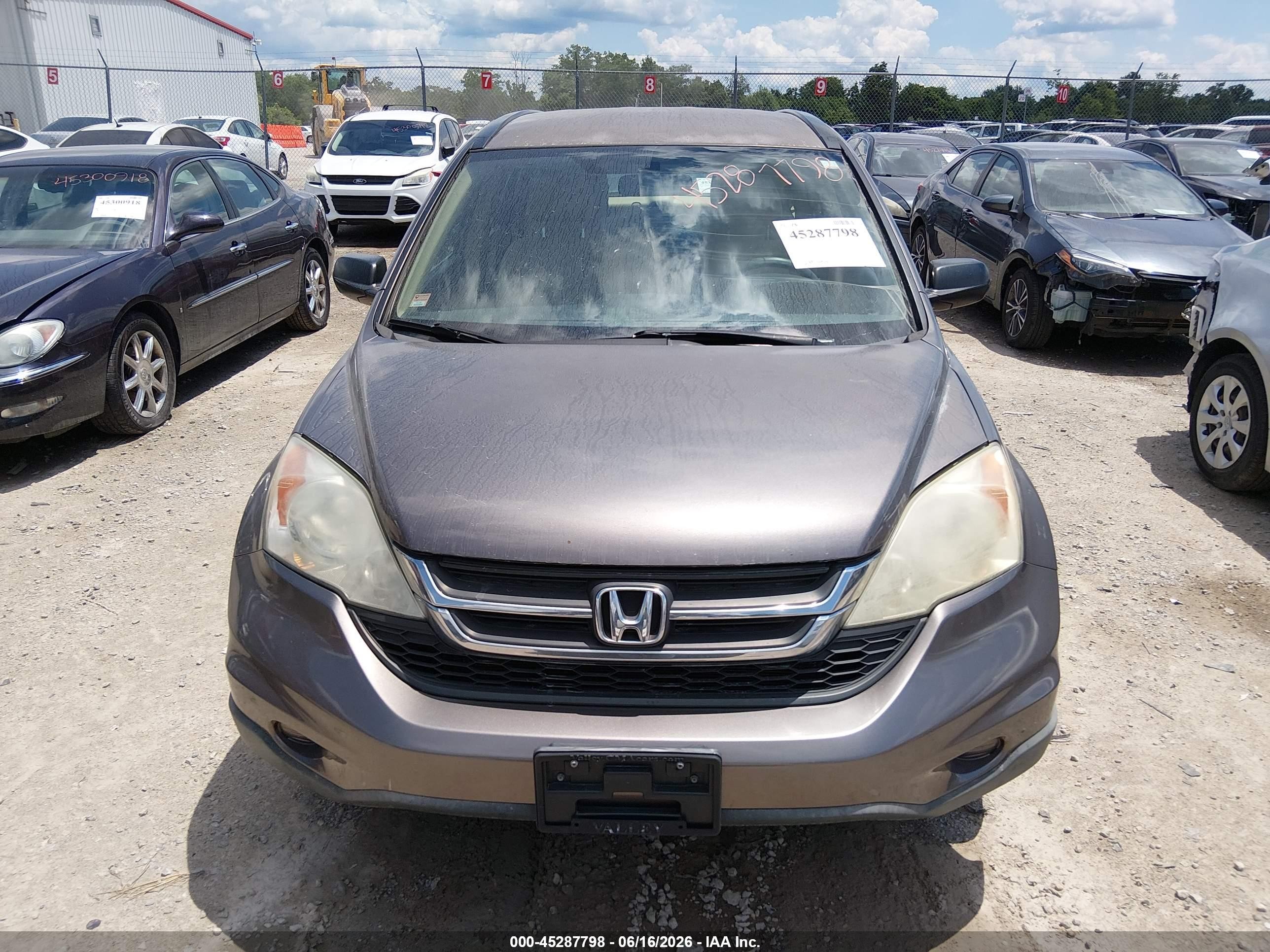 2010 Honda Cr-v Lx Gray vin: 5J6RE4H38AL073447