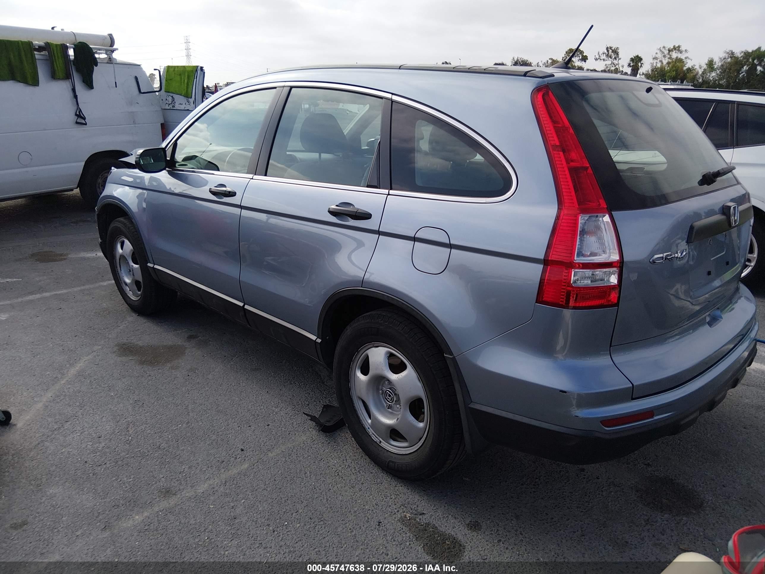 2010 Honda Cr-v Lx Blue vin: 5J6RE4H38AL080981