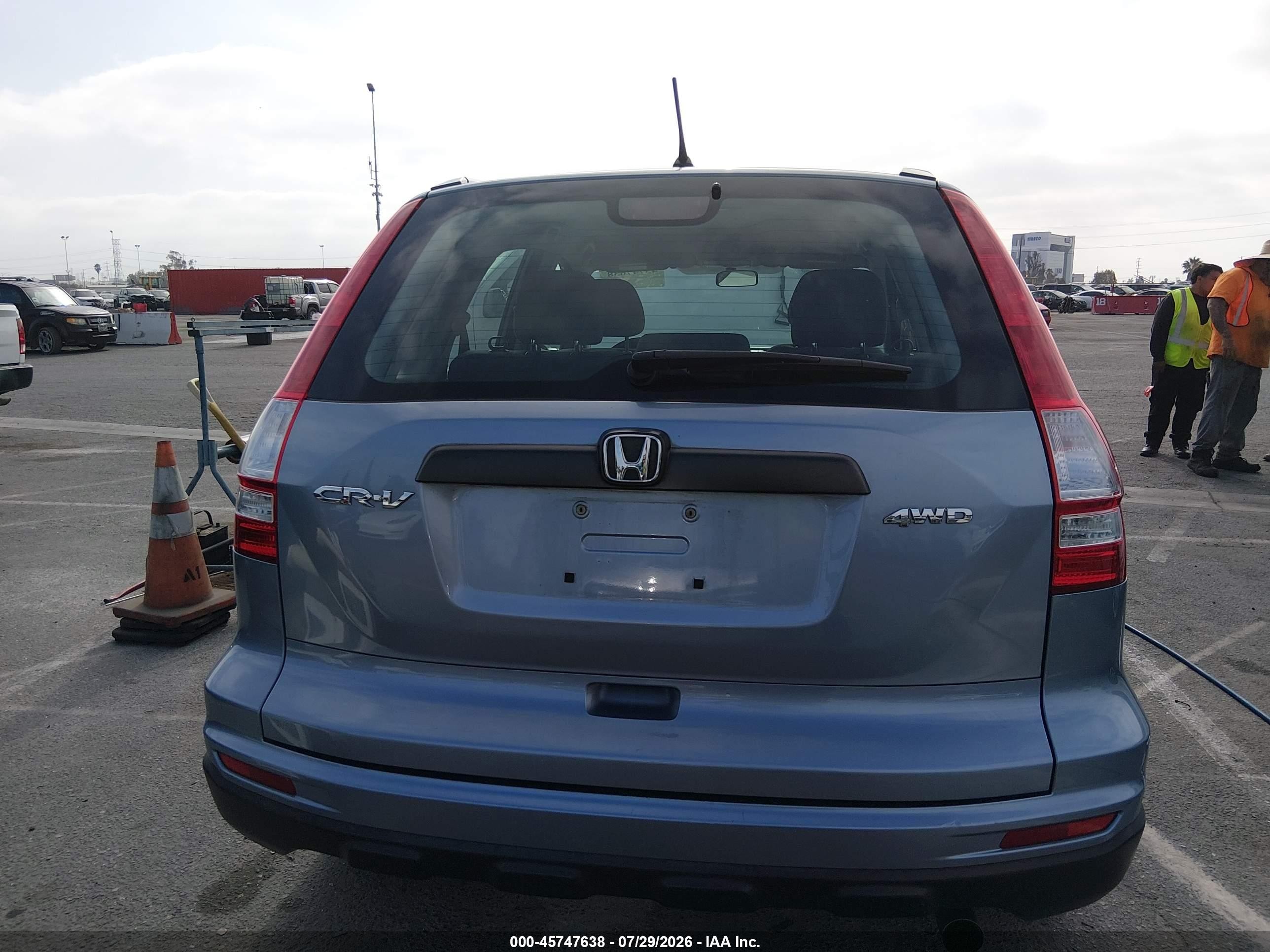 2010 Honda Cr-v Lx Blue vin: 5J6RE4H38AL080981
