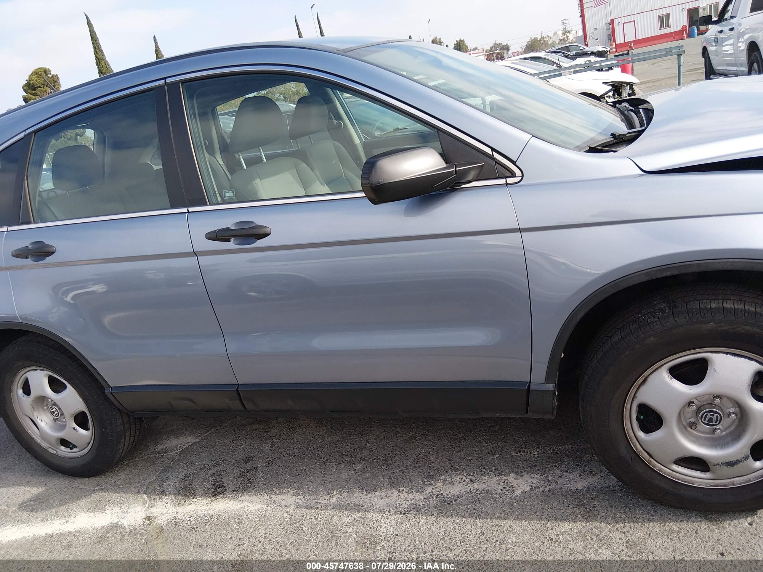 2010 Honda Cr-v Lx Blue vin: 5J6RE4H38AL080981