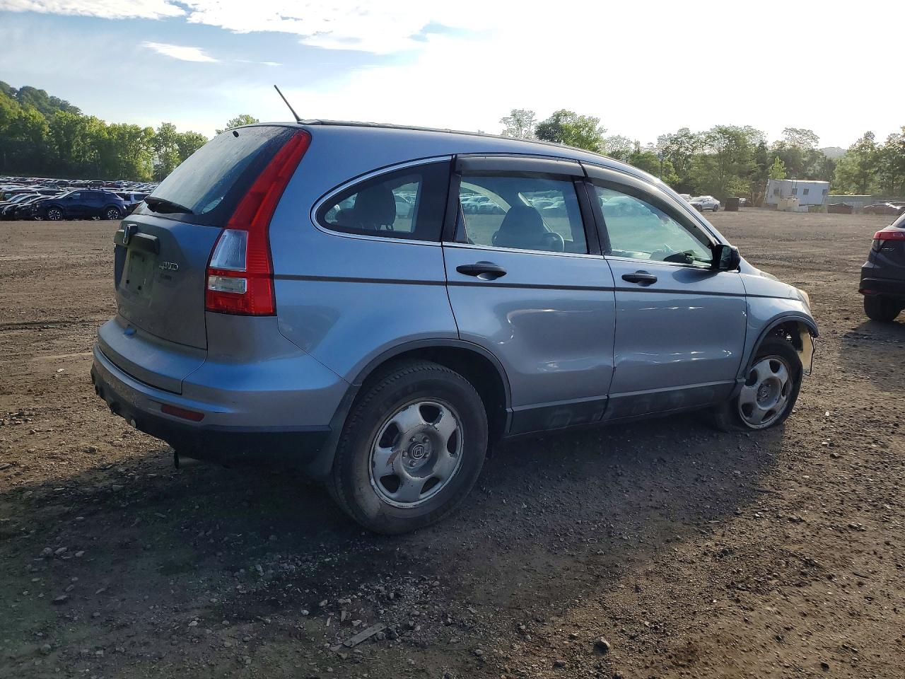 2011 Honda Cr-v Lx Blue vin: 5J6RE4H38BL047576