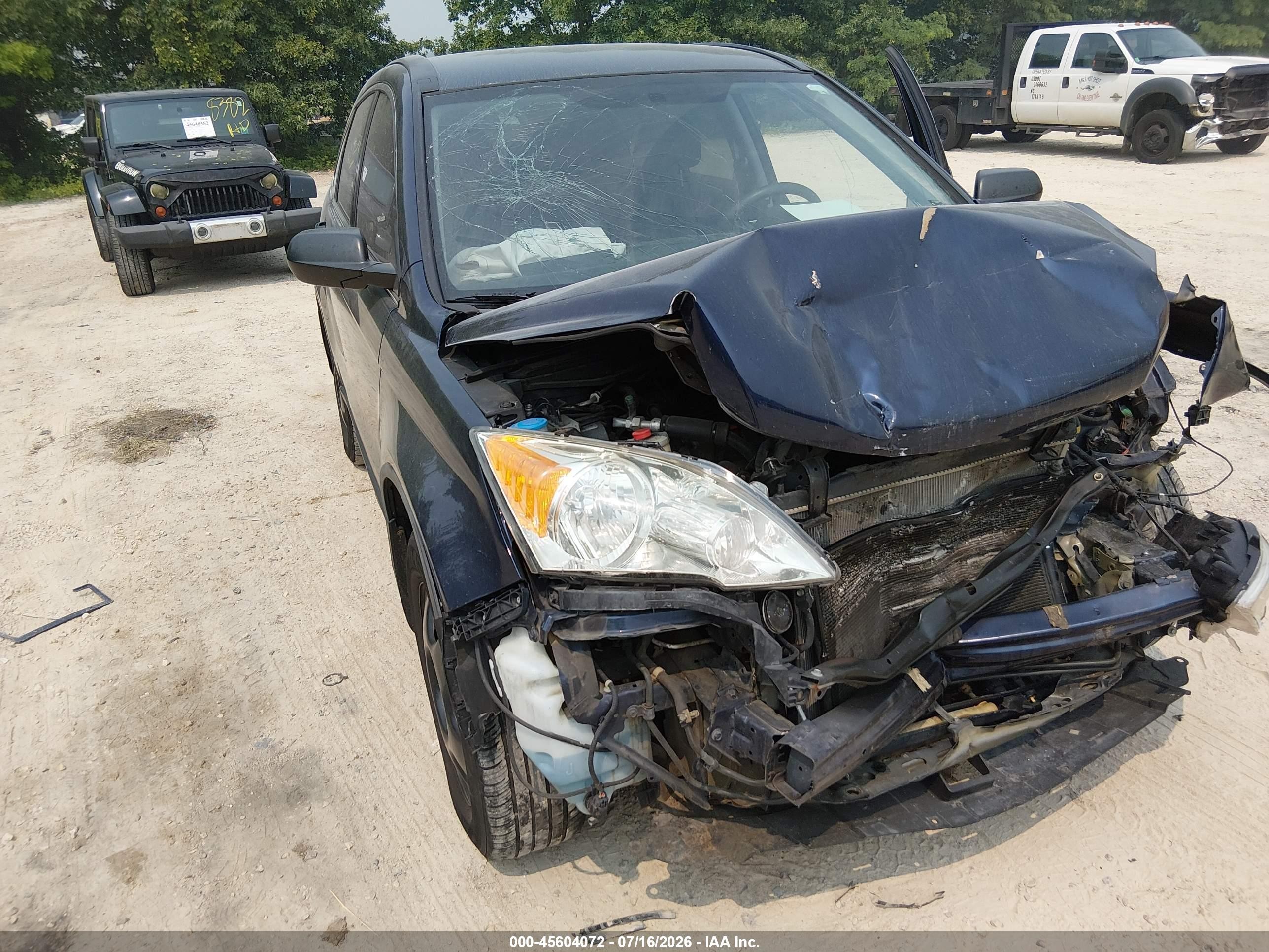 2010 Honda Cr-v Lx Dark Blue vin: 5J6RE4H39AL029330