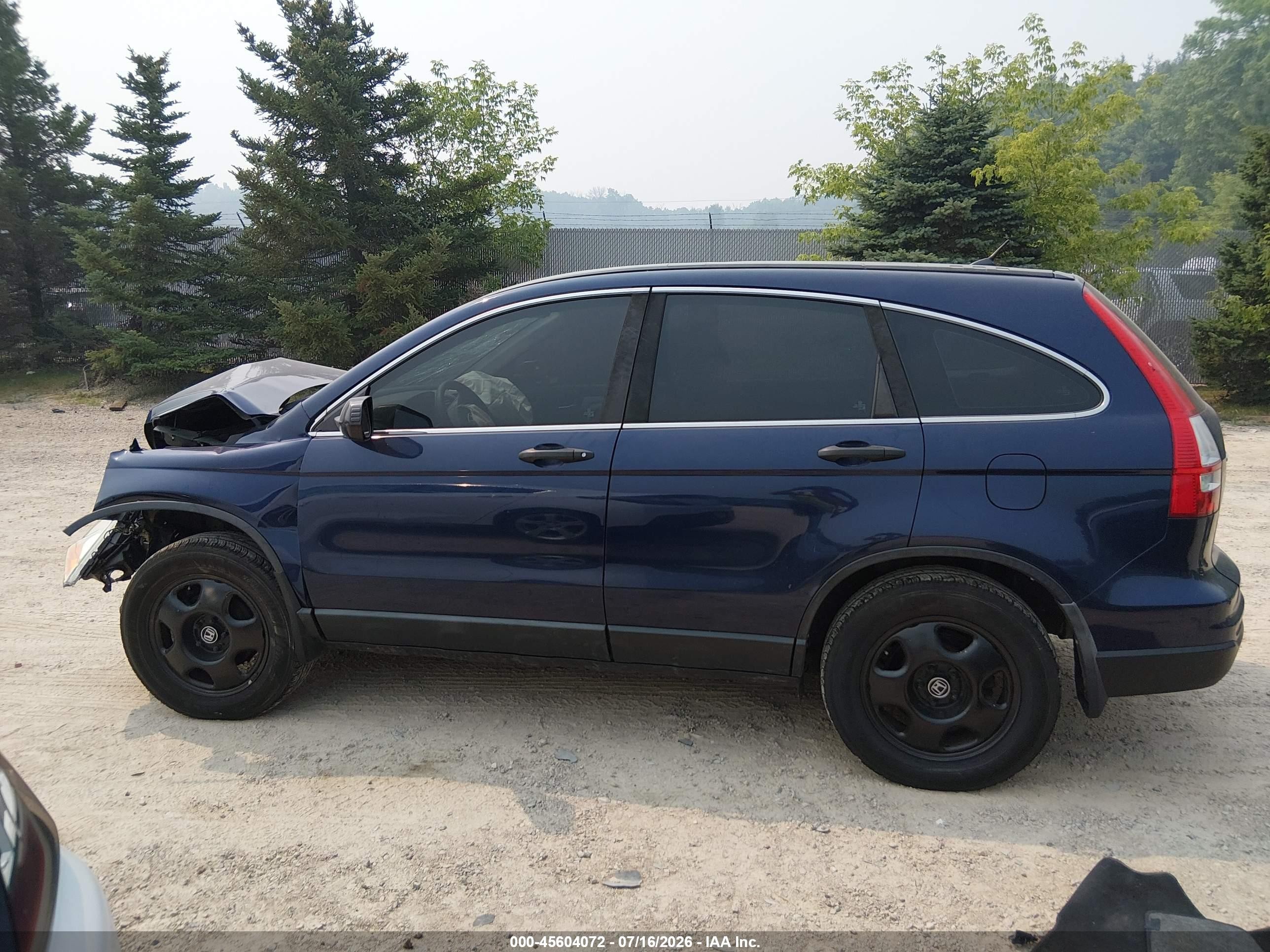 2010 Honda Cr-v Lx Dark Blue vin: 5J6RE4H39AL029330