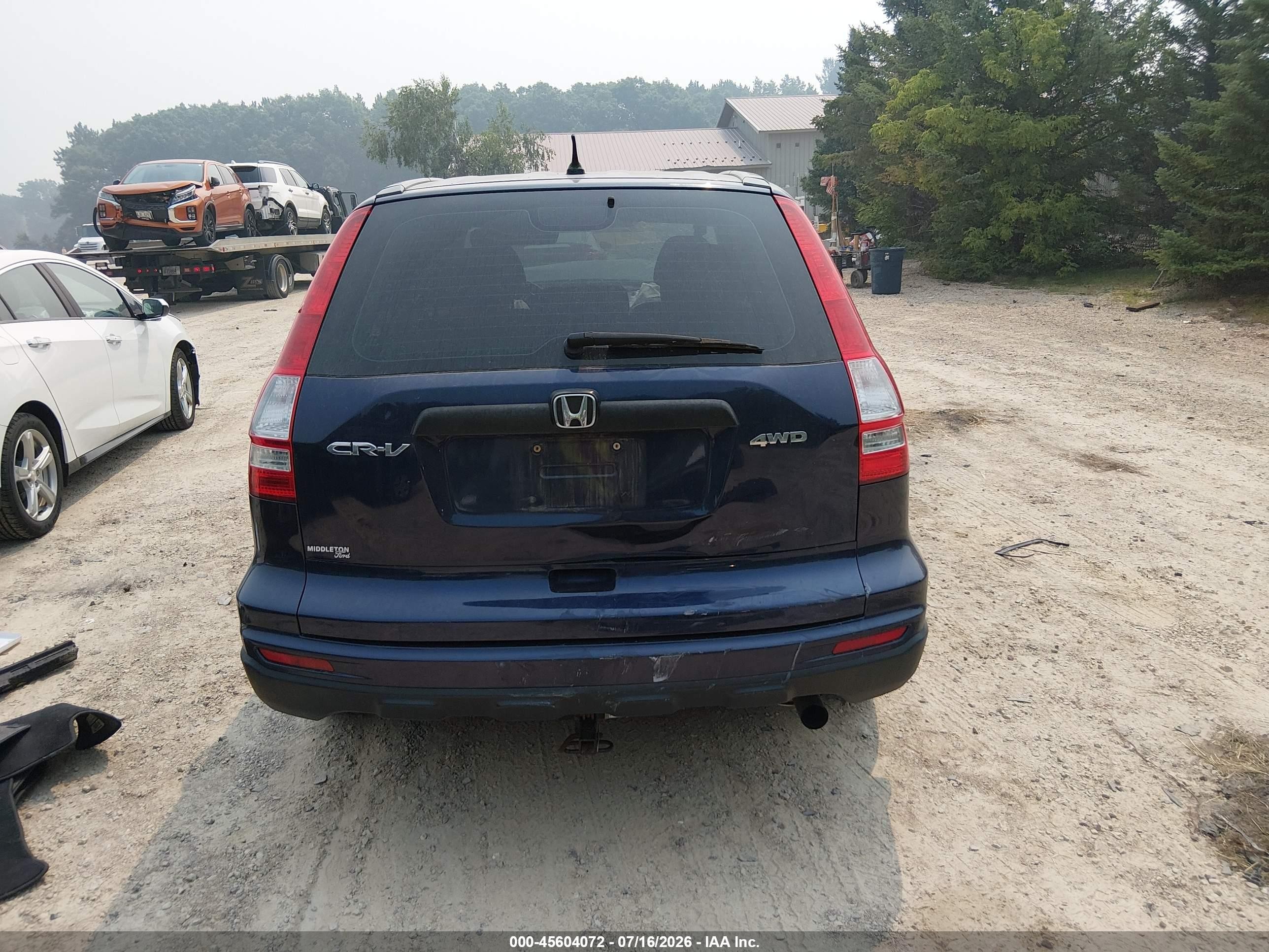 2010 Honda Cr-v Lx Dark Blue vin: 5J6RE4H39AL029330