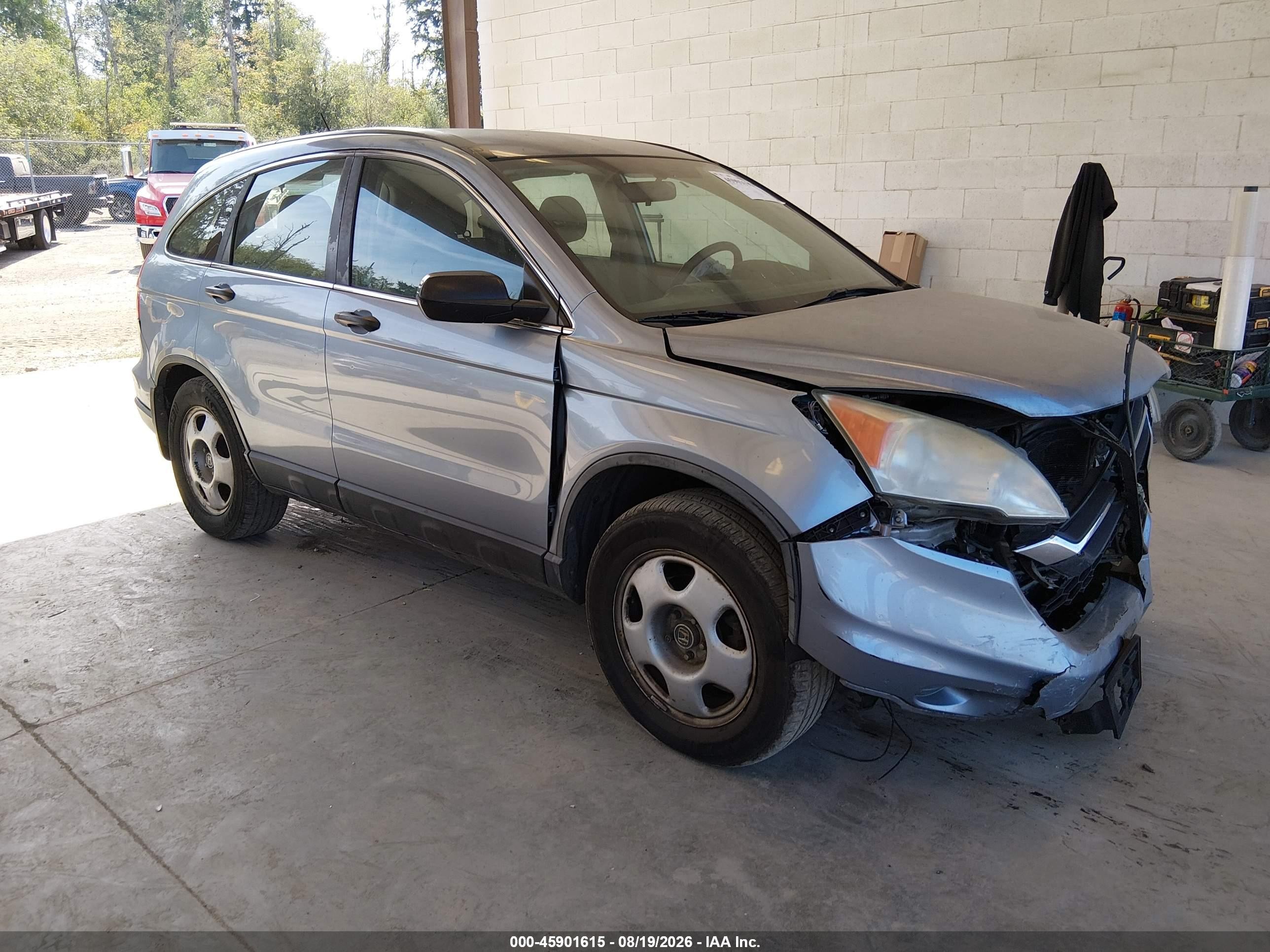 2010 Honda Cr-v Lx Blue vin: 5J6RE4H39AL038514