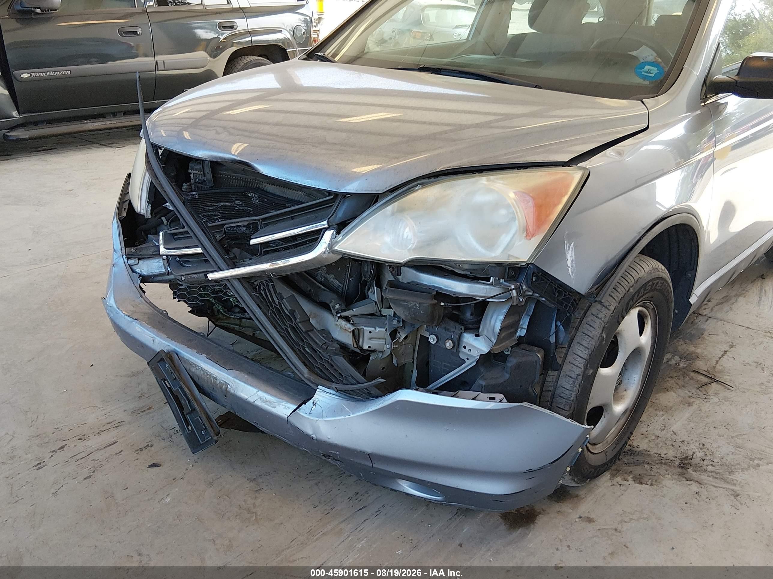2010 Honda Cr-v Lx Blue vin: 5J6RE4H39AL038514
