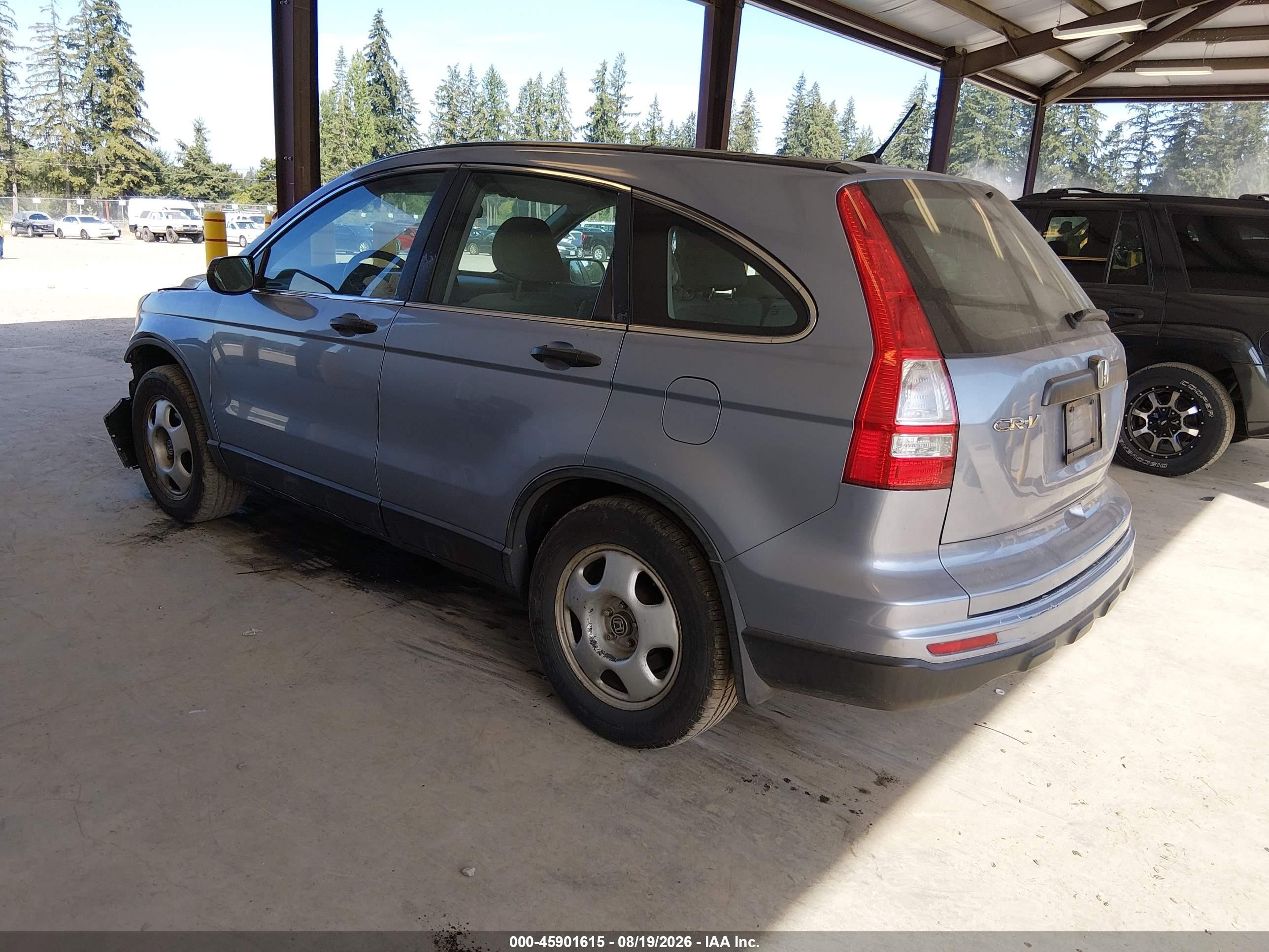 2010 Honda Cr-v Lx Blue vin: 5J6RE4H39AL038514
