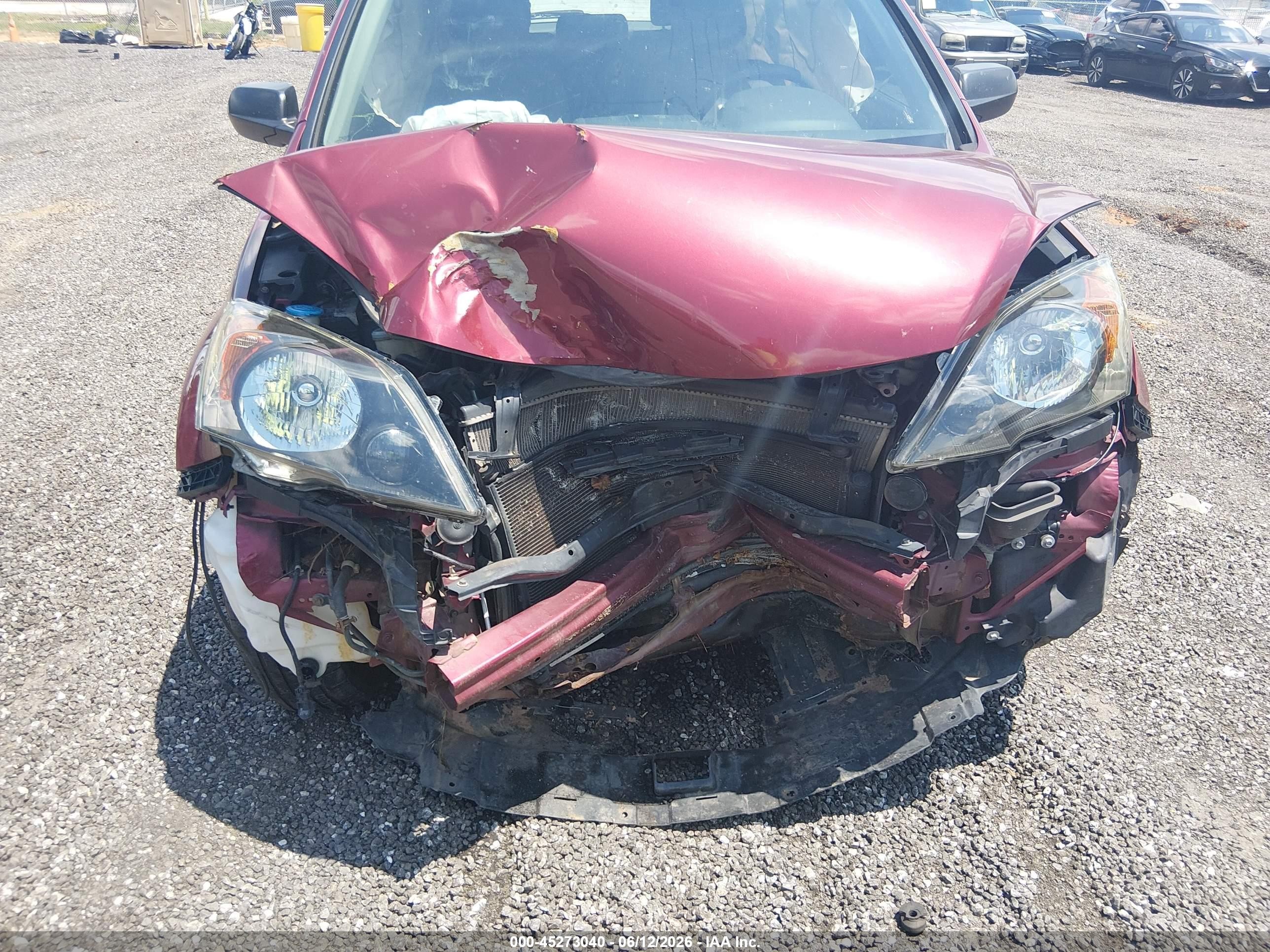 2010 Honda Cr-v Lx Red vin: 5J6RE4H39AL064997