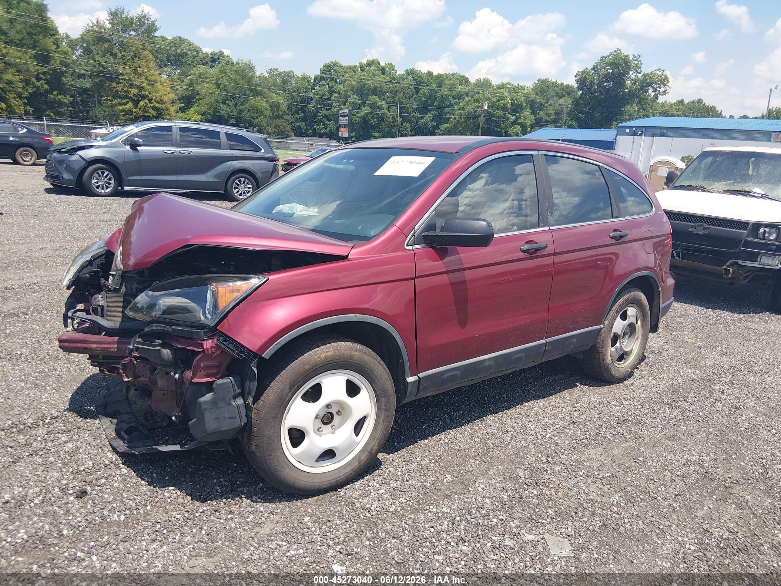 2010 Honda Cr-v Lx Red vin: 5J6RE4H39AL064997