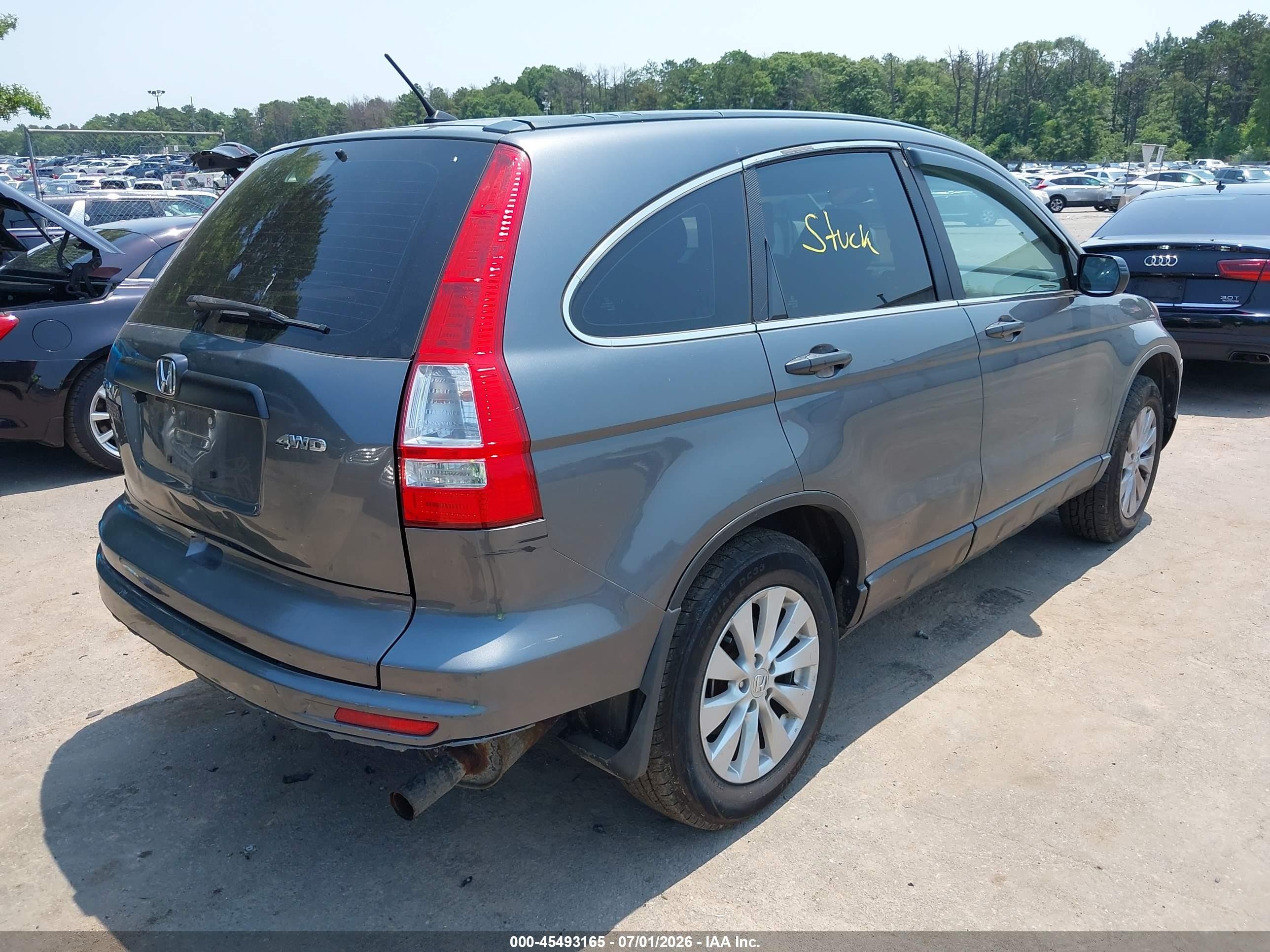 2010 Honda Cr-v Lx Серый vin: 5J6RE4H39AL086112
