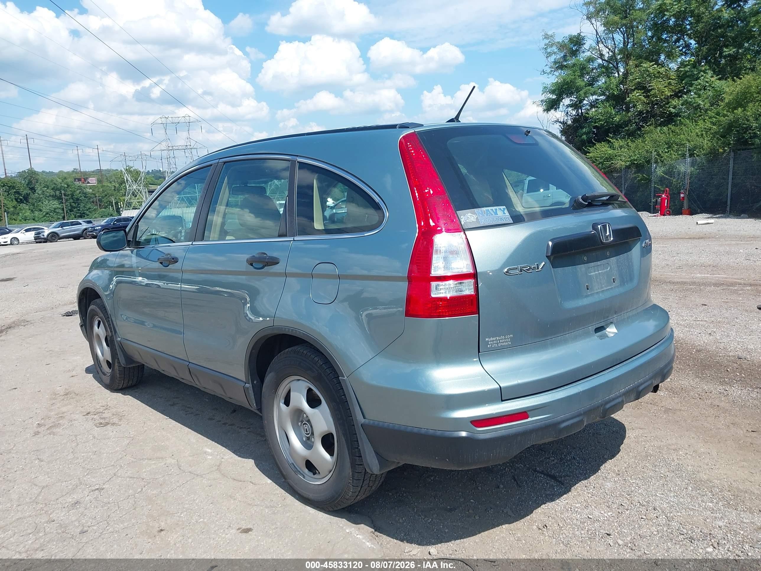 2011 Honda Cr-v Lx Green vin: 5J6RE4H39BL055170