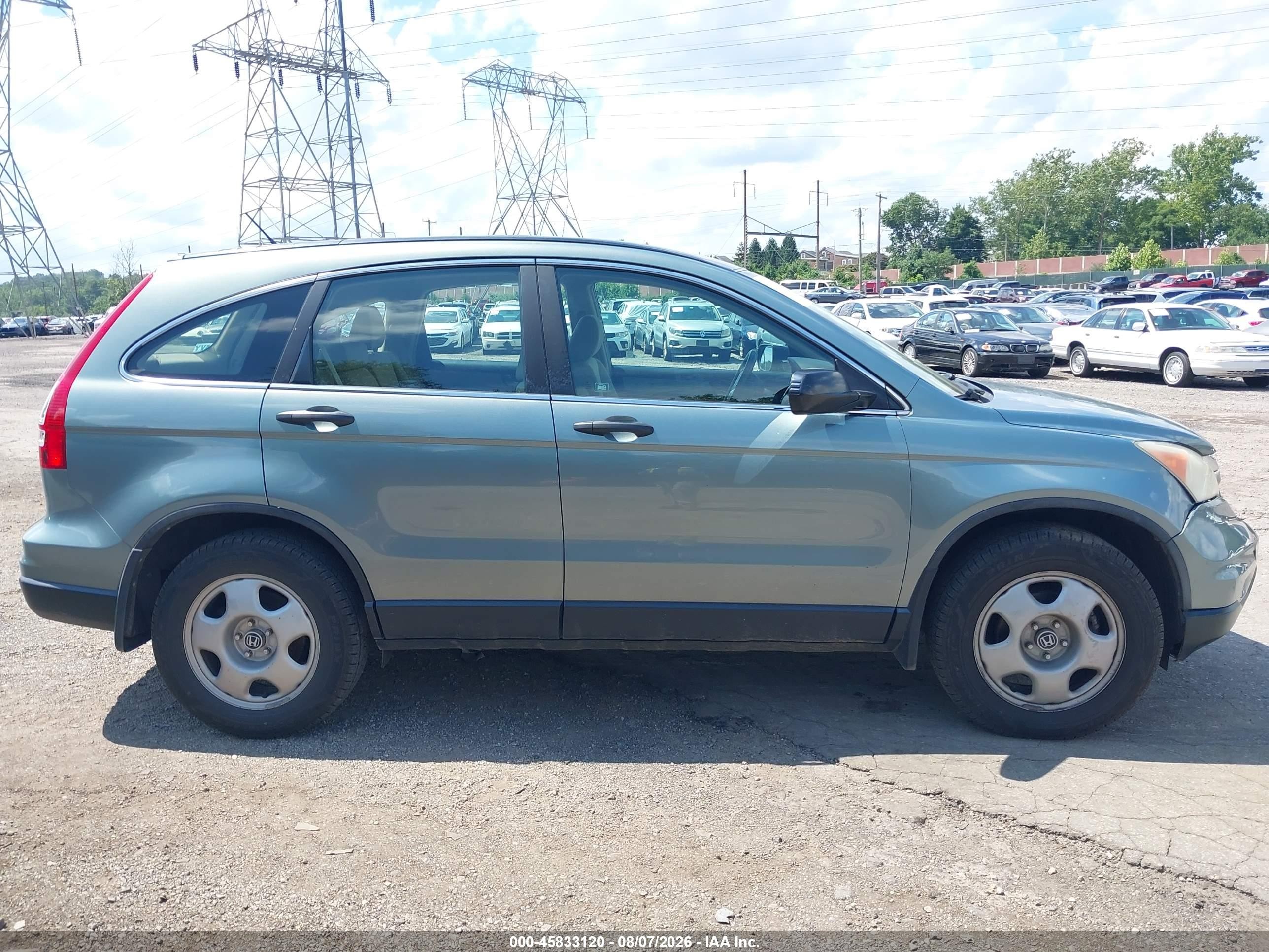 2011 Honda Cr-v Lx Green vin: 5J6RE4H39BL055170