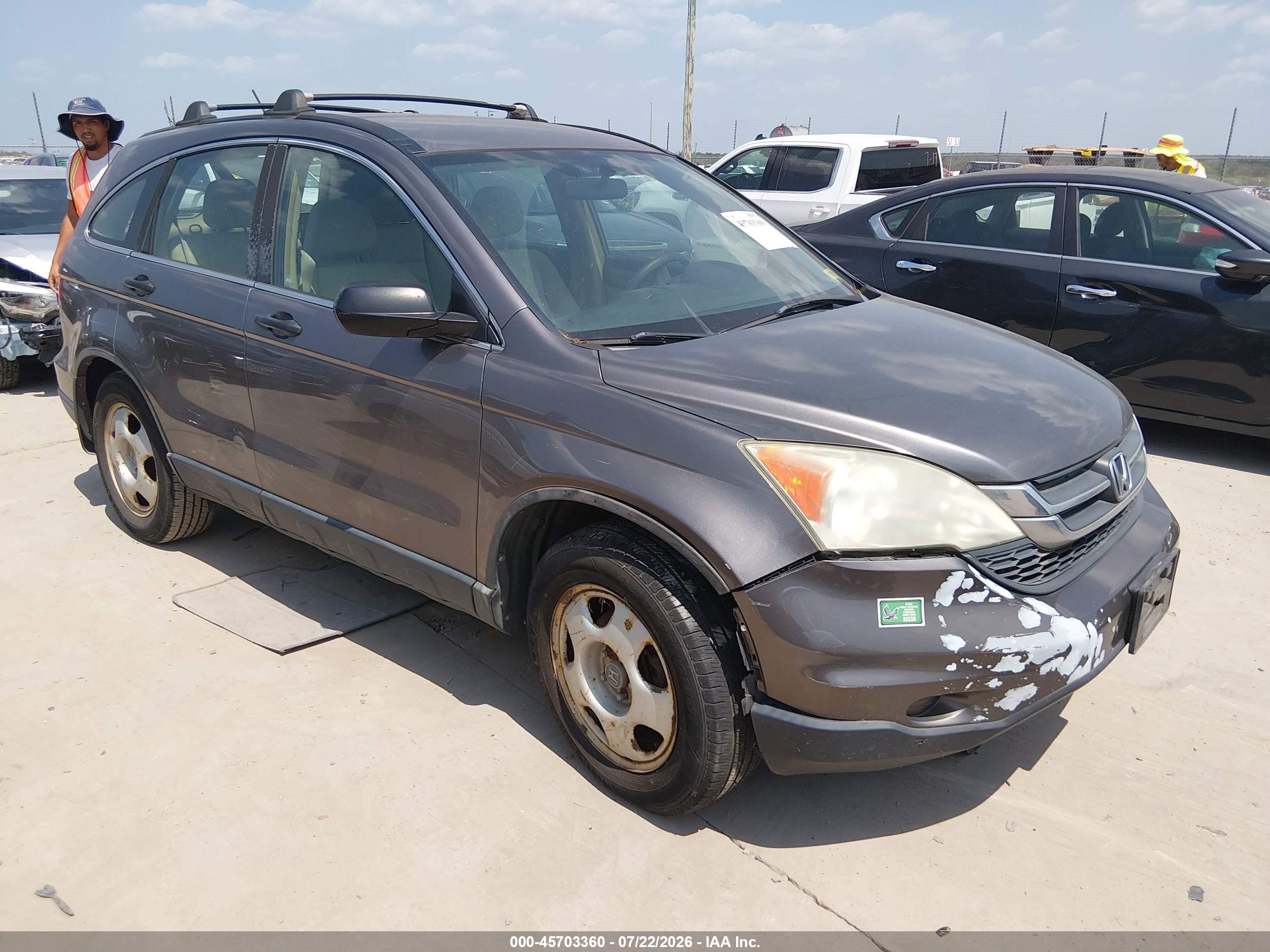 2011 Honda Cr-v Lx Beige vin: 5J6RE4H39BL087522