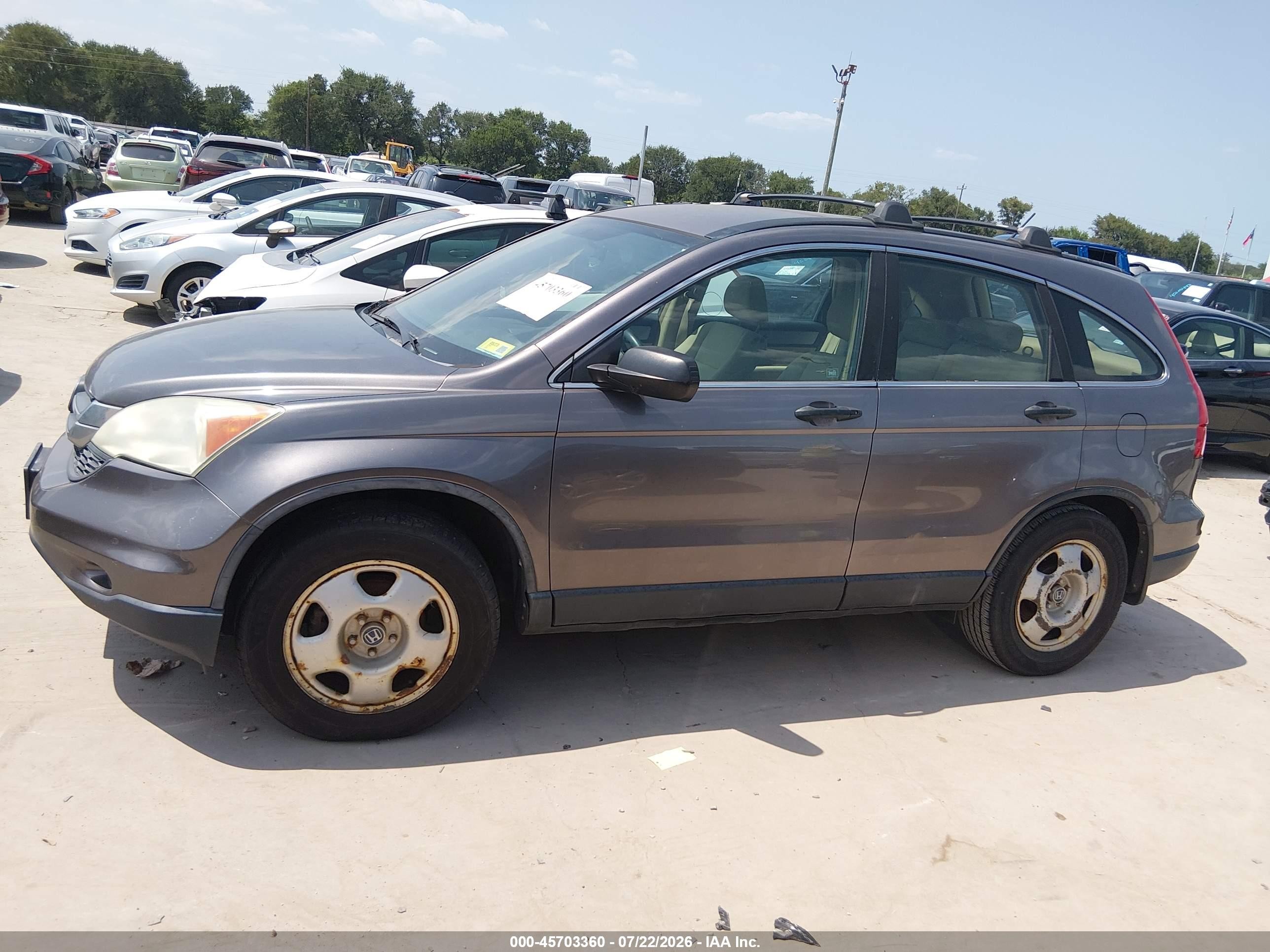 2011 Honda Cr-v Lx Beige vin: 5J6RE4H39BL087522