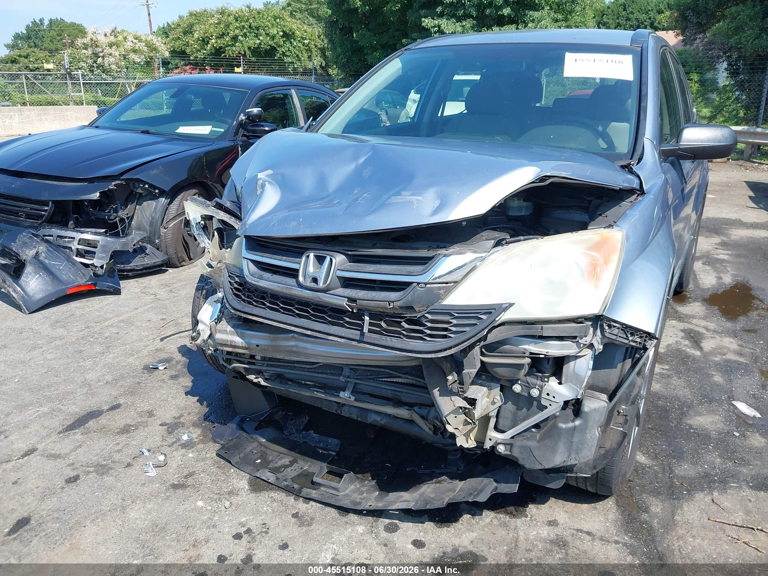 2011 Honda Cr-v Lx Blue vin: 5J6RE4H39BL109941