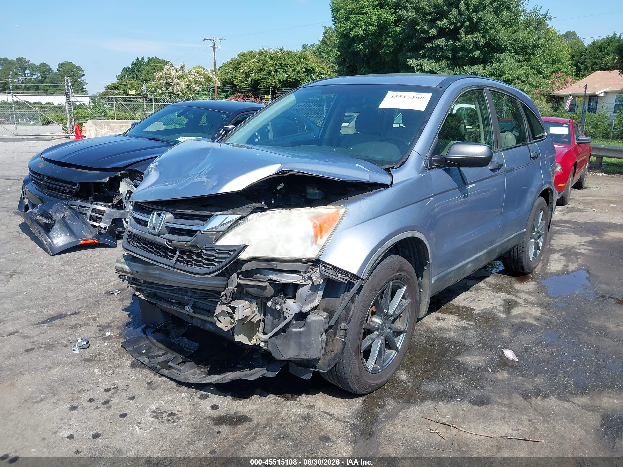 2011 Honda Cr-v Lx Blue vin: 5J6RE4H39BL109941