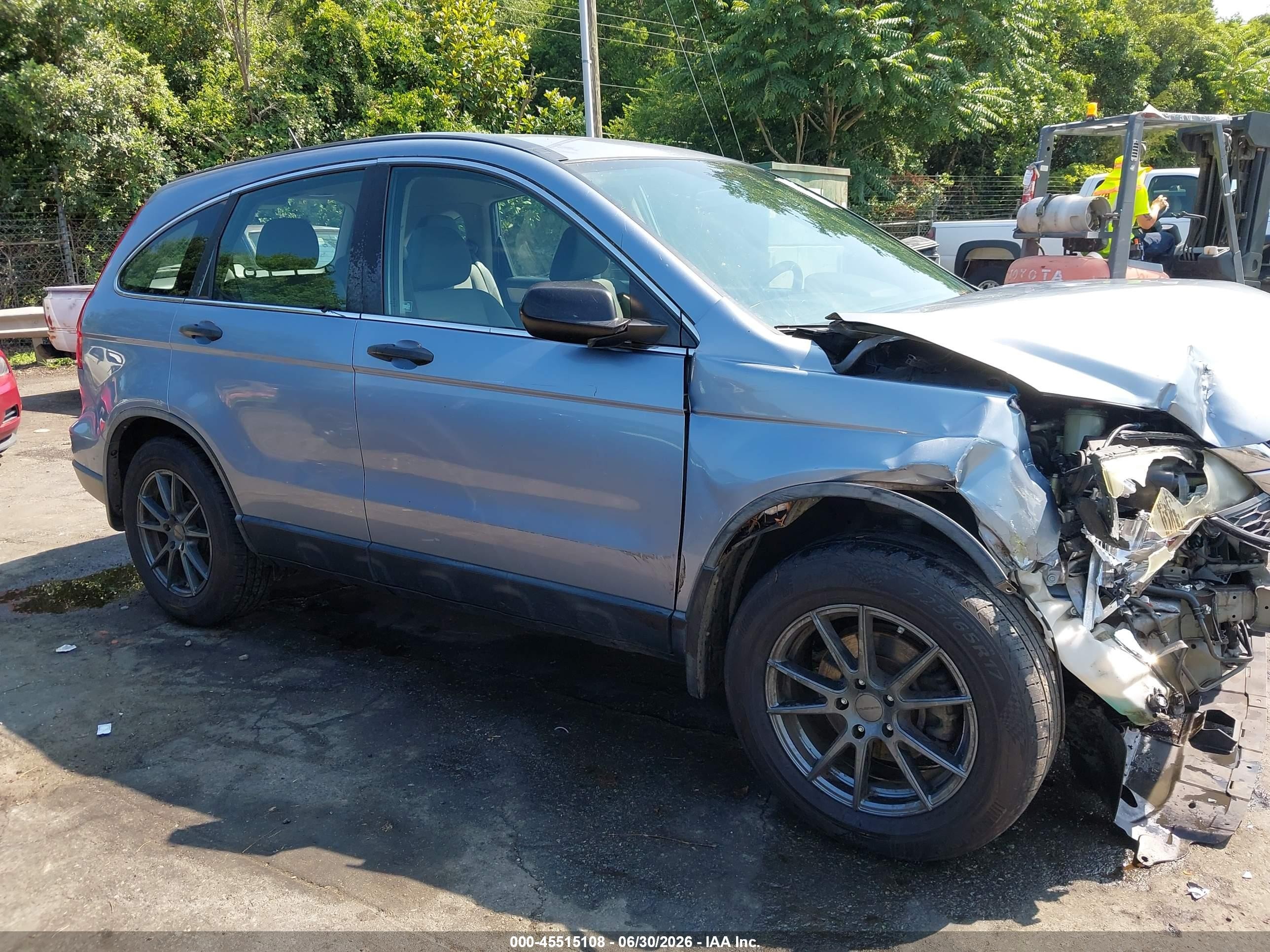 2011 Honda Cr-v Lx Blue vin: 5J6RE4H39BL109941