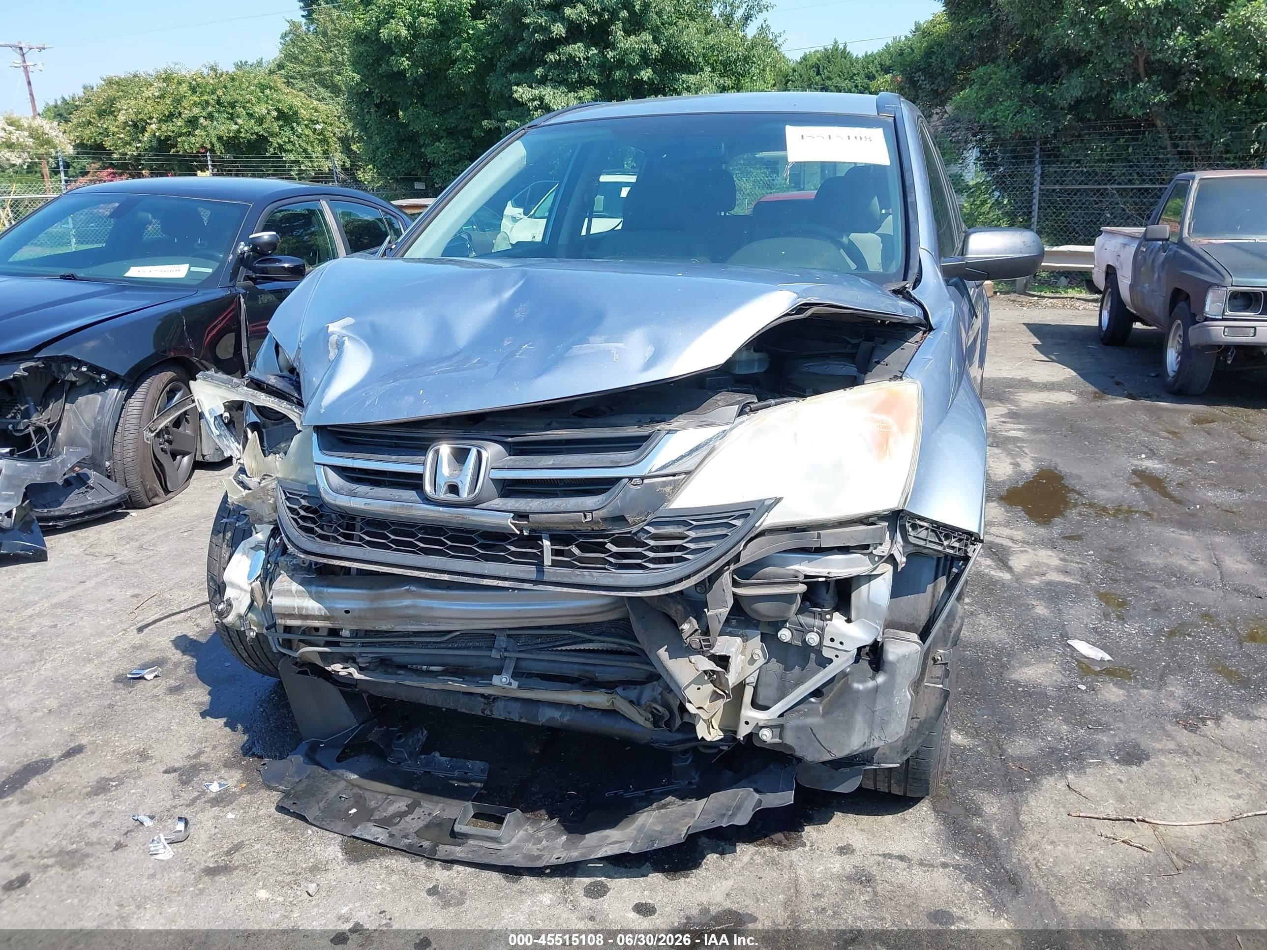 2011 Honda Cr-v Lx Blue vin: 5J6RE4H39BL109941