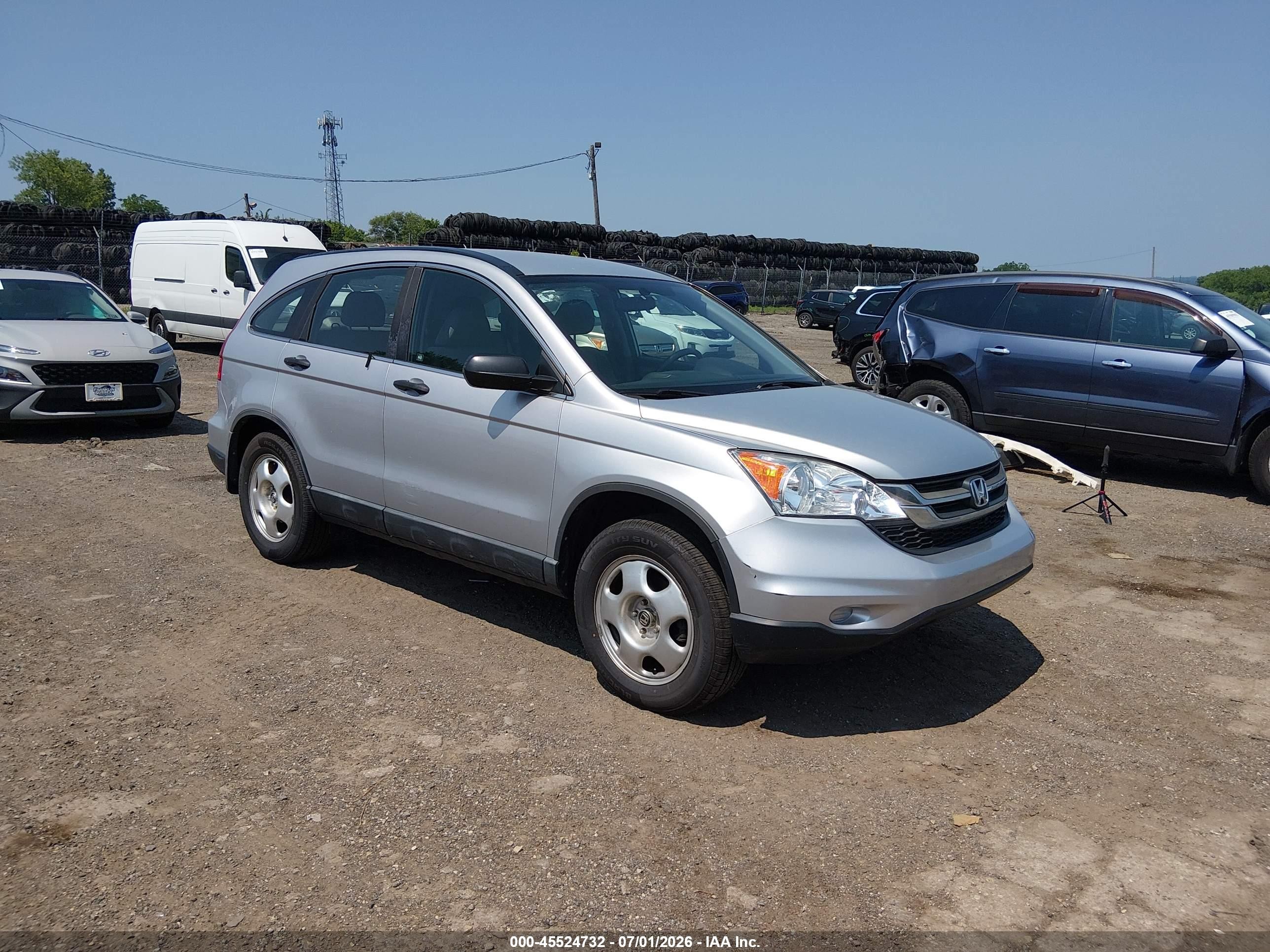 2010 Honda Cr-v Lx Silver vin: 5J6RE4H3XAL006686
