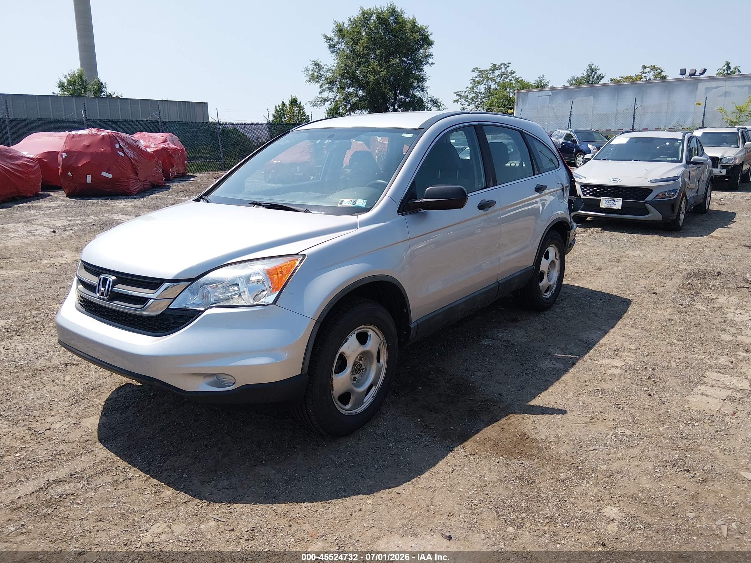 2010 Honda Cr-v Lx Silver vin: 5J6RE4H3XAL006686