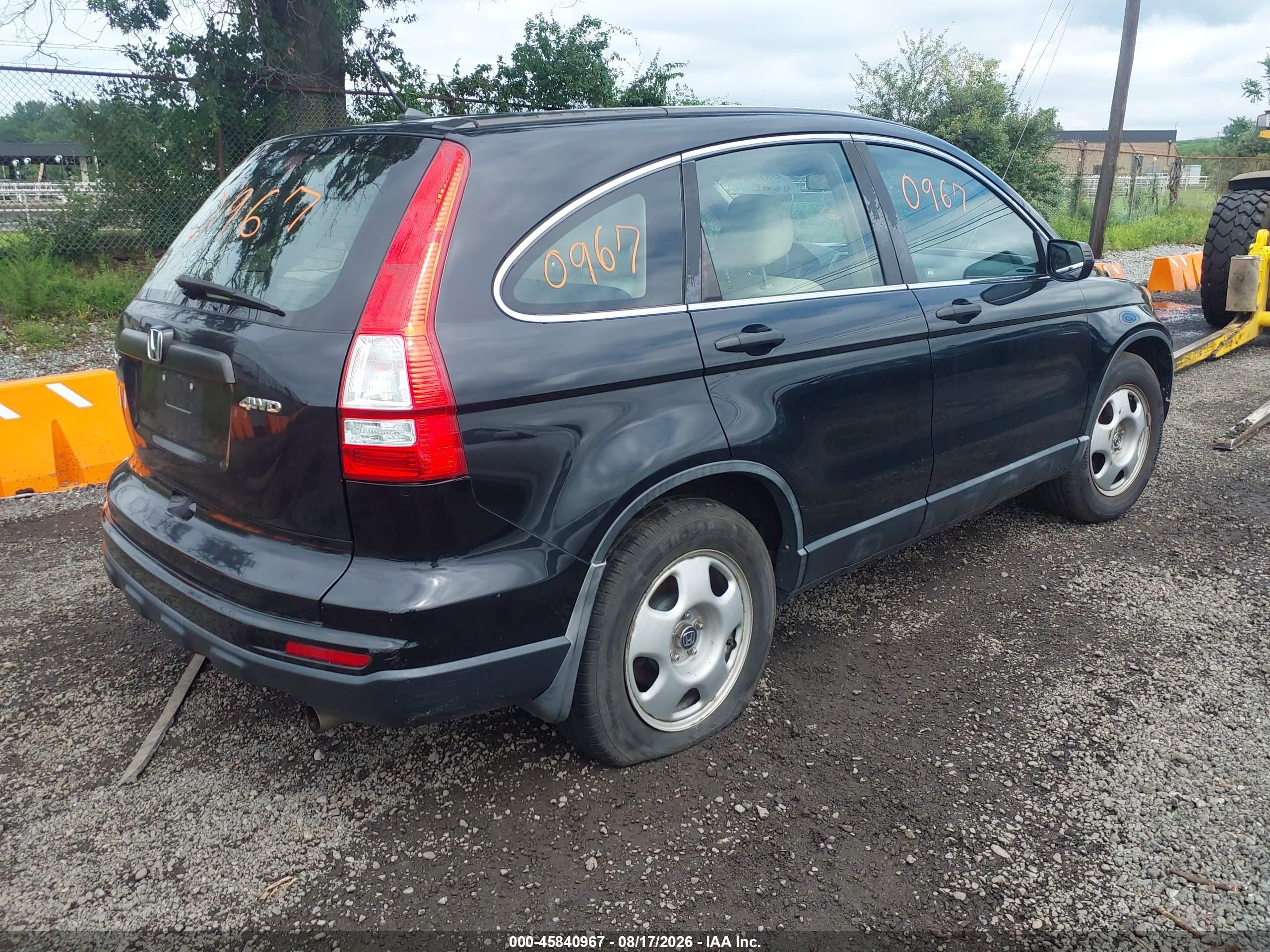 2010 Honda Cr-v Lx Черный vin: 5J6RE4H3XAL040546