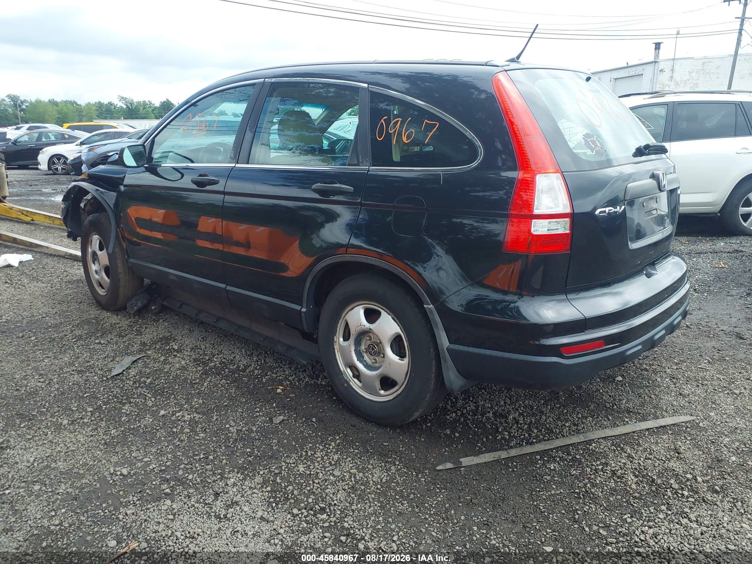 2010 Honda Cr-v Lx Черный vin: 5J6RE4H3XAL040546