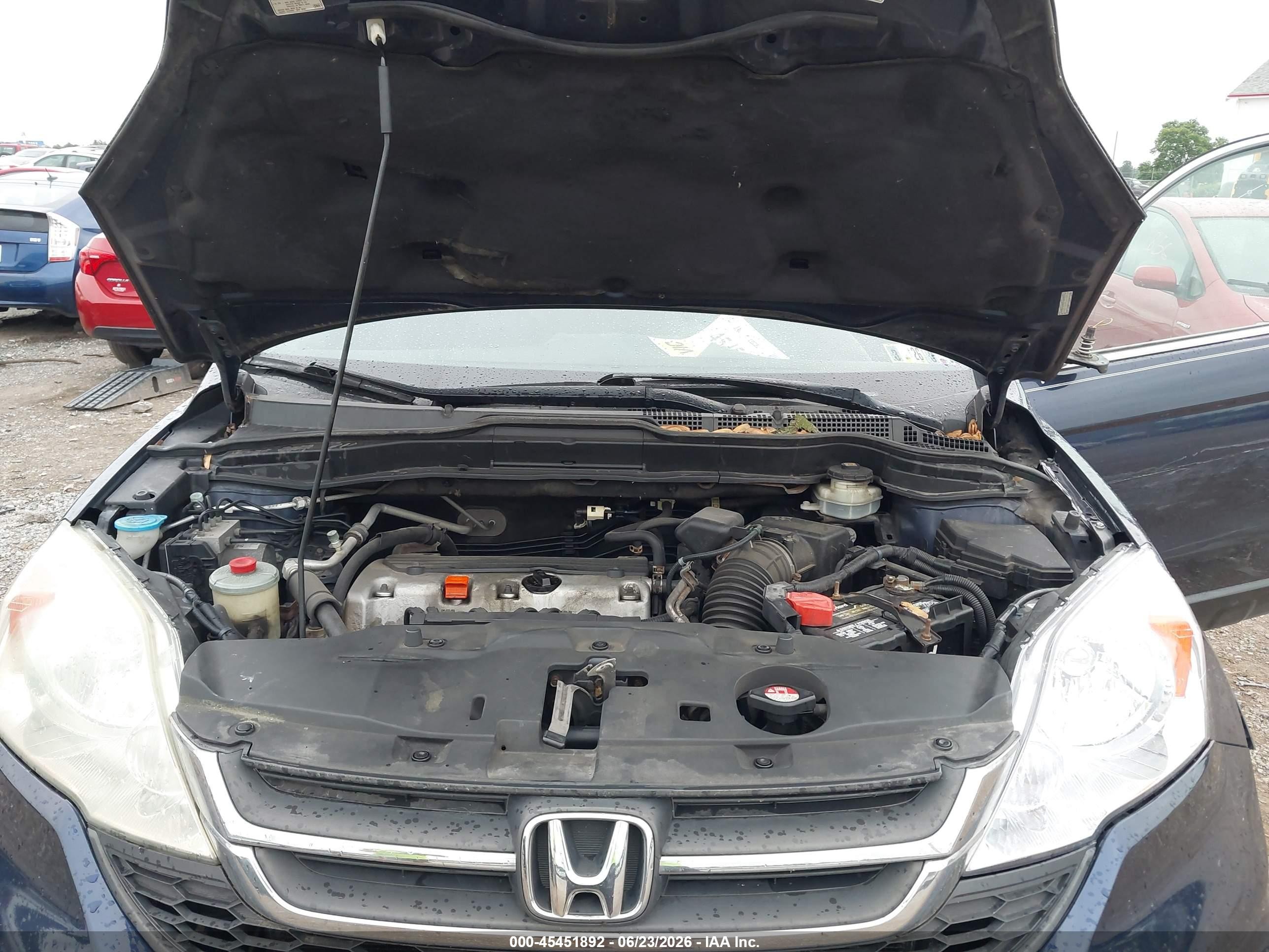 2010 Honda Cr-v Lx Blue vin: 5J6RE4H3XAL051661