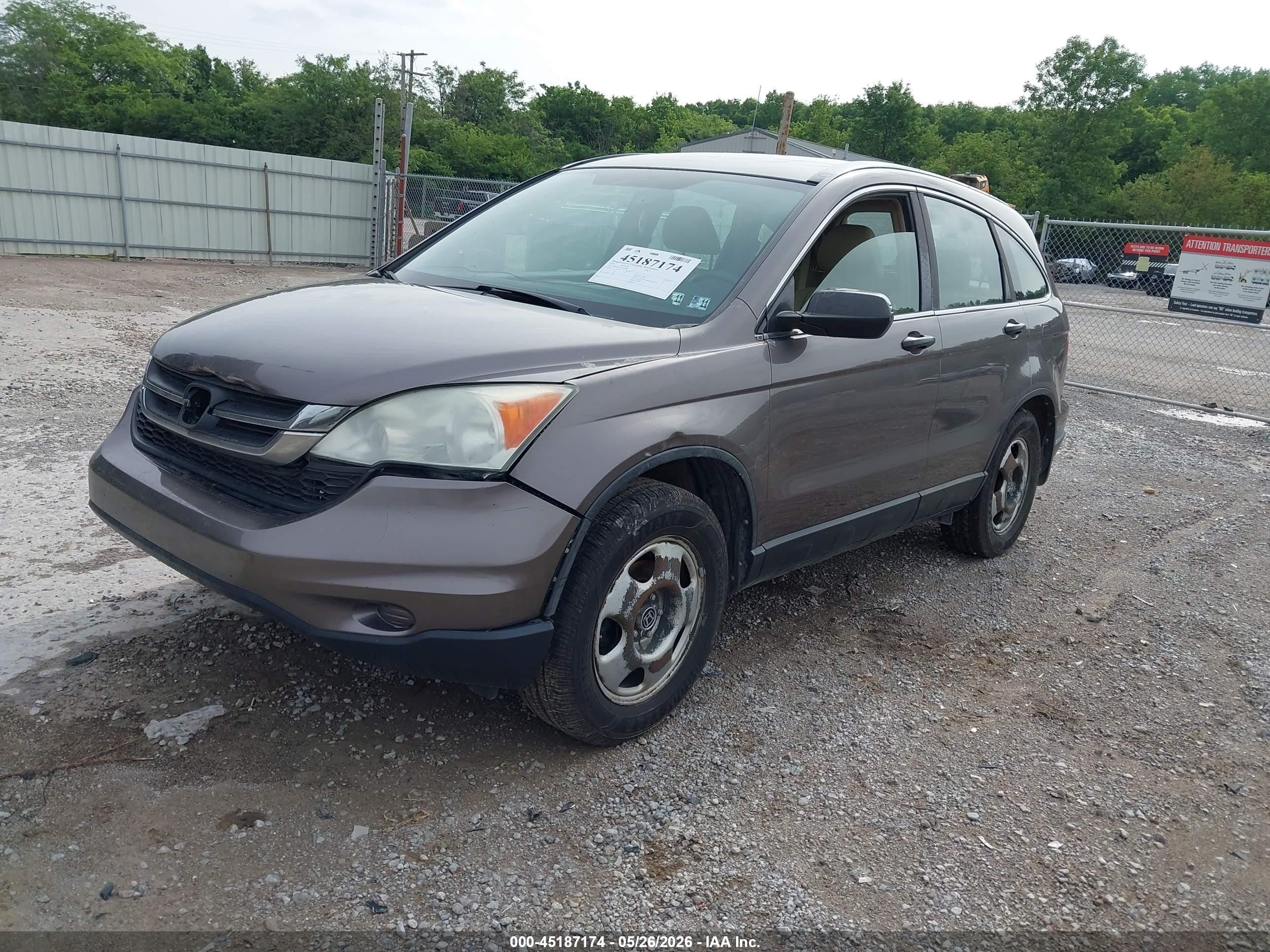 2010 Honda Cr-v Lx Gray vin: 5J6RE4H3XAL074888