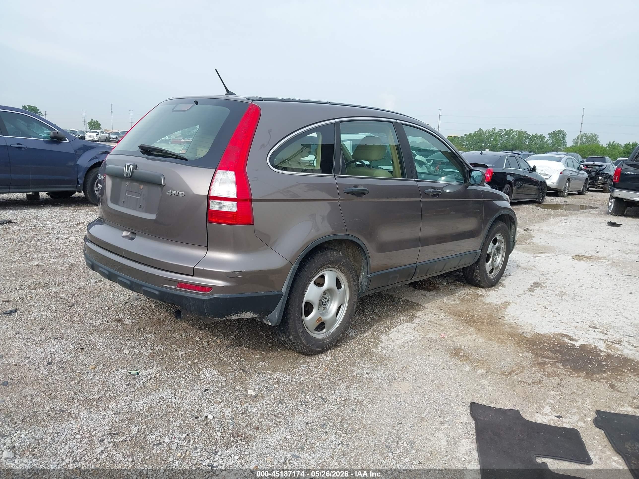 2010 Honda Cr-v Lx Gray vin: 5J6RE4H3XAL074888