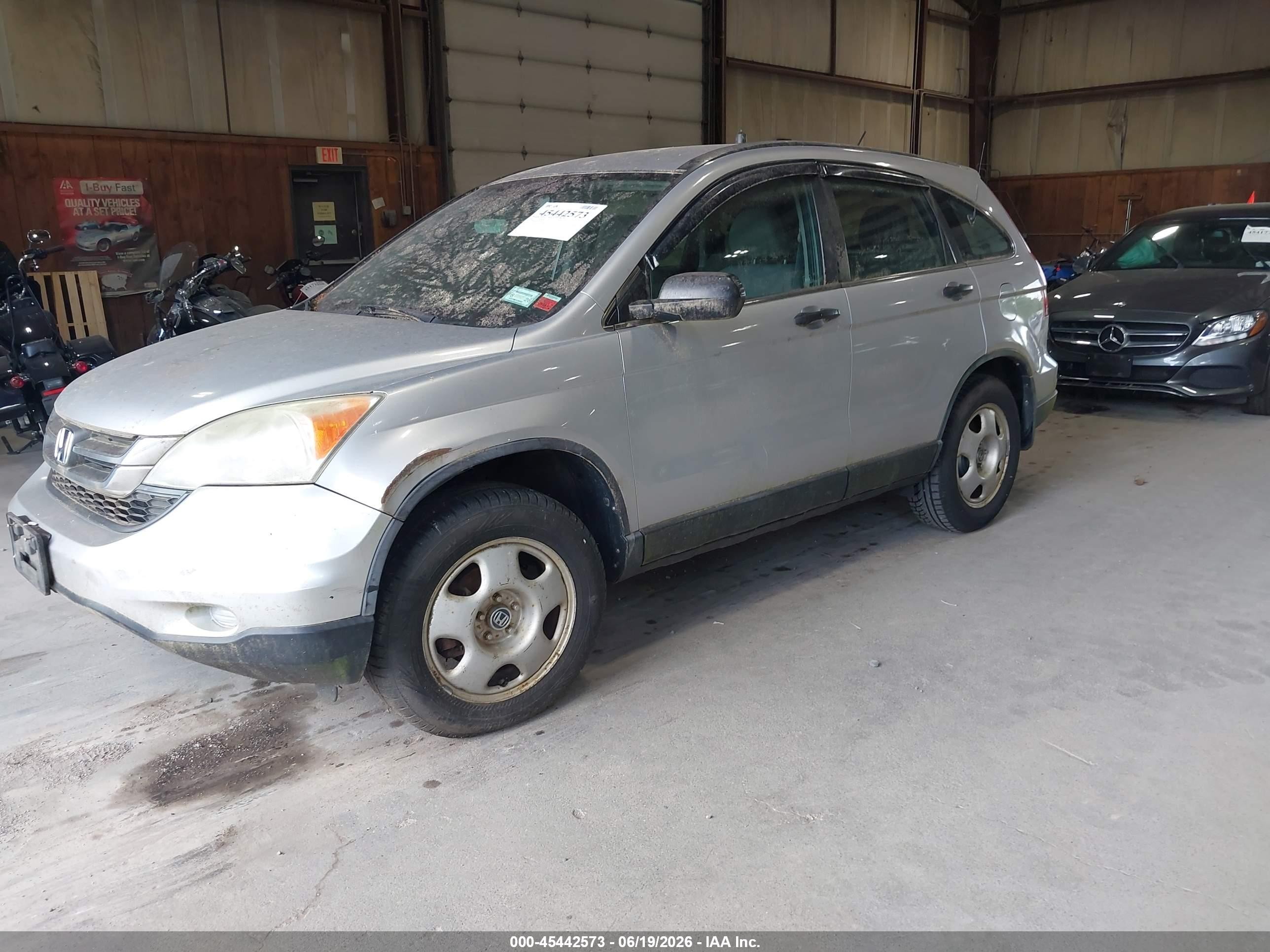 2010 Honda Cr-v Lx Серый vin: 5J6RE4H3XAL086491