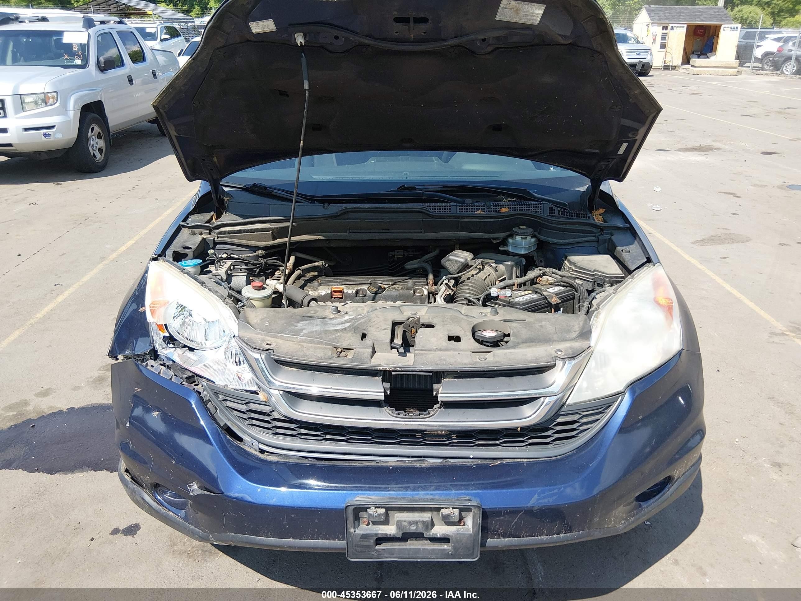 2010 Honda Cr-v Lx Blue vin: 5J6RE4H3XAL091593