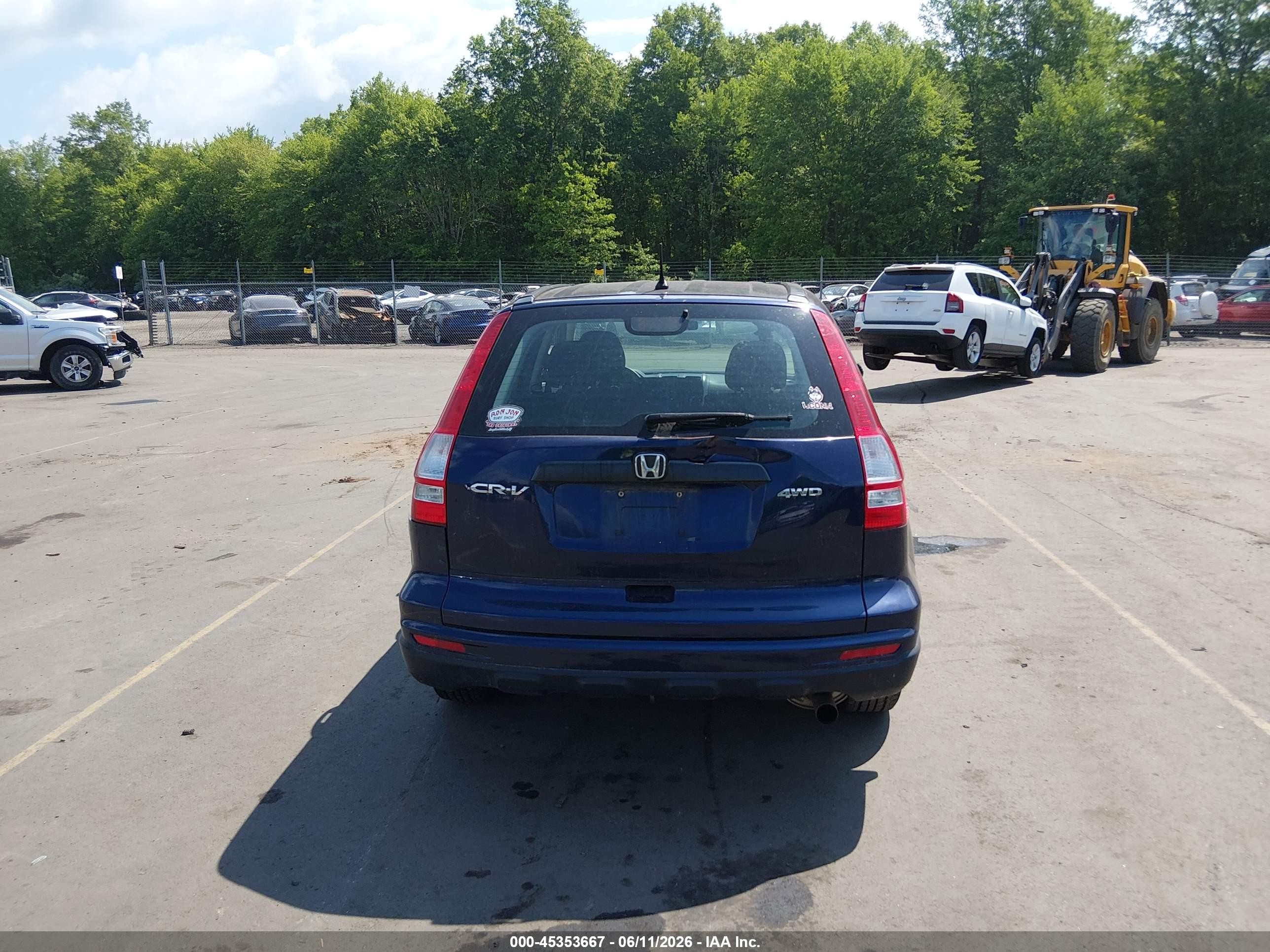 2010 Honda Cr-v Lx Blue vin: 5J6RE4H3XAL091593
