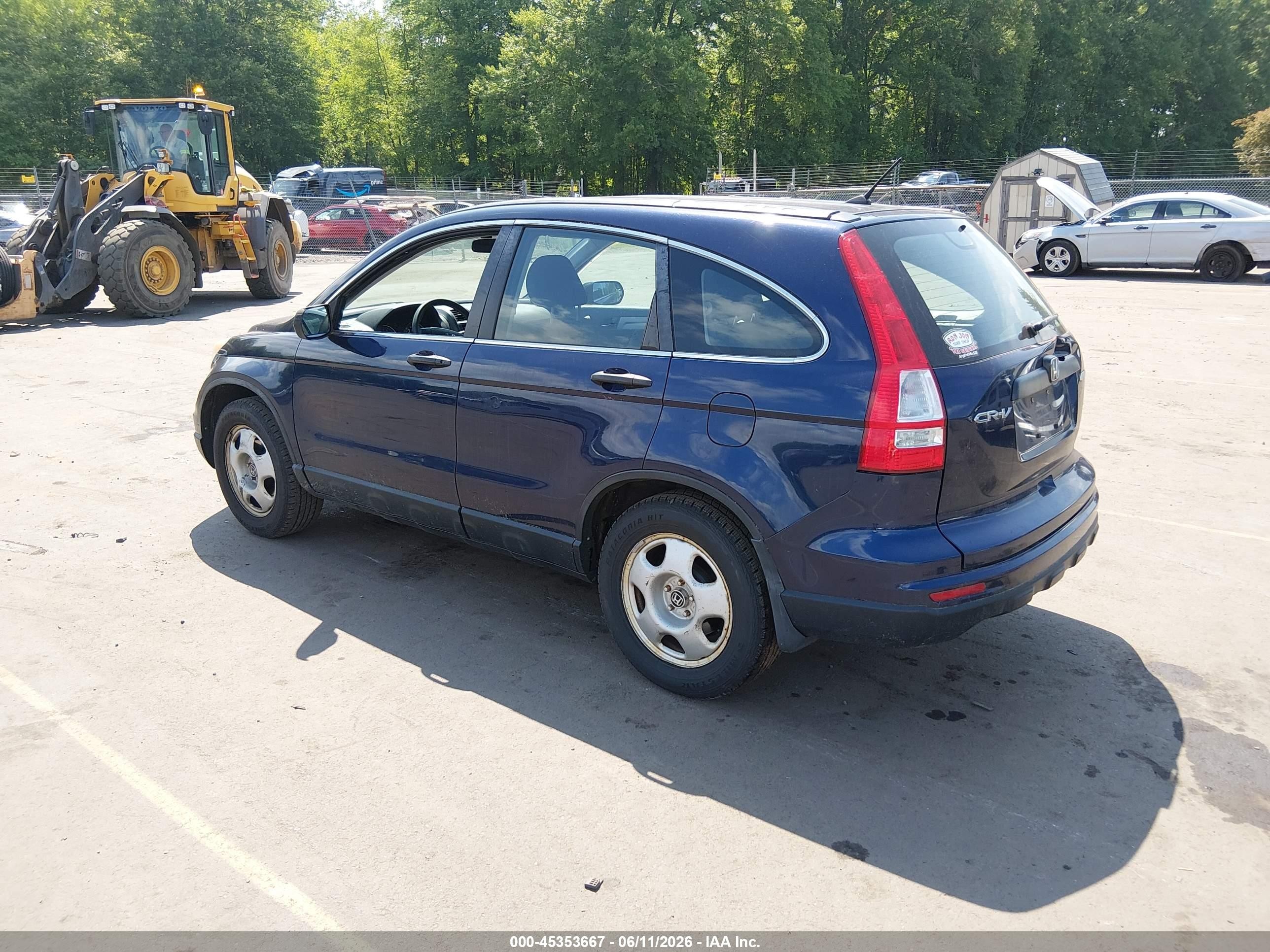 2010 Honda Cr-v Lx Blue vin: 5J6RE4H3XAL091593