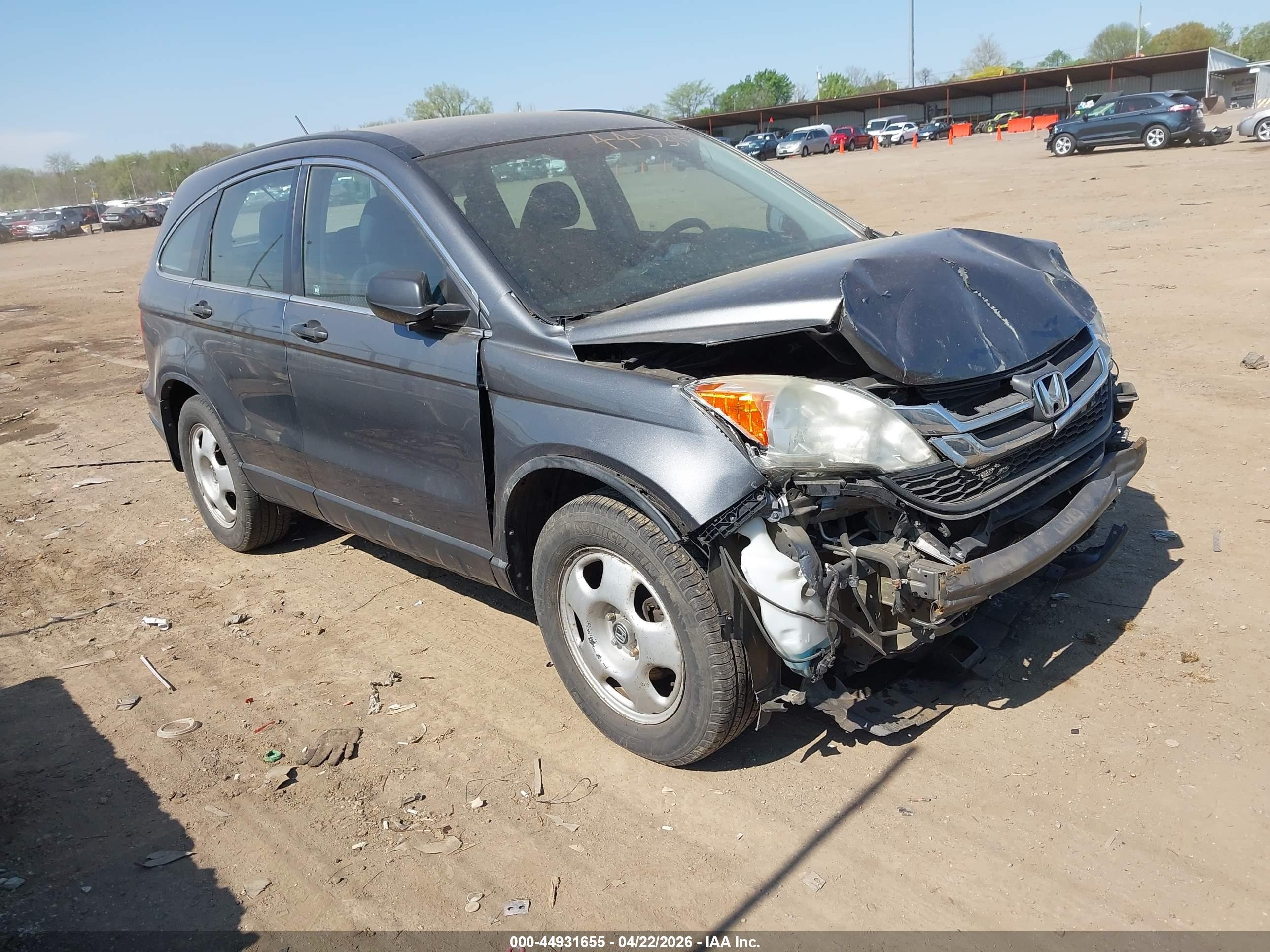 2010 Honda Cr-v Lx Gray vin: 5J6RE4H3XAL093926