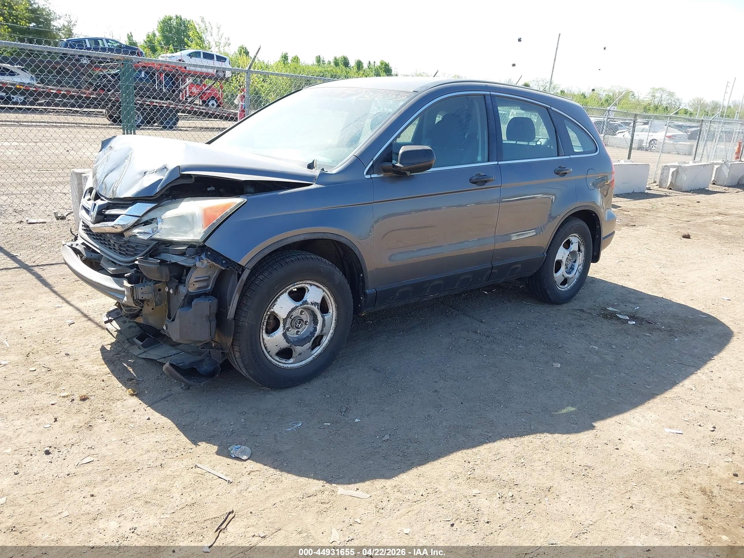 2010 Honda Cr-v Lx Gray vin: 5J6RE4H3XAL093926