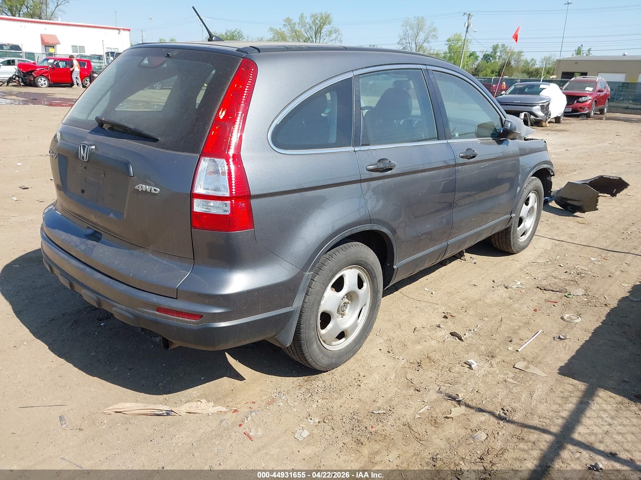 2010 Honda Cr-v Lx Gray vin: 5J6RE4H3XAL093926