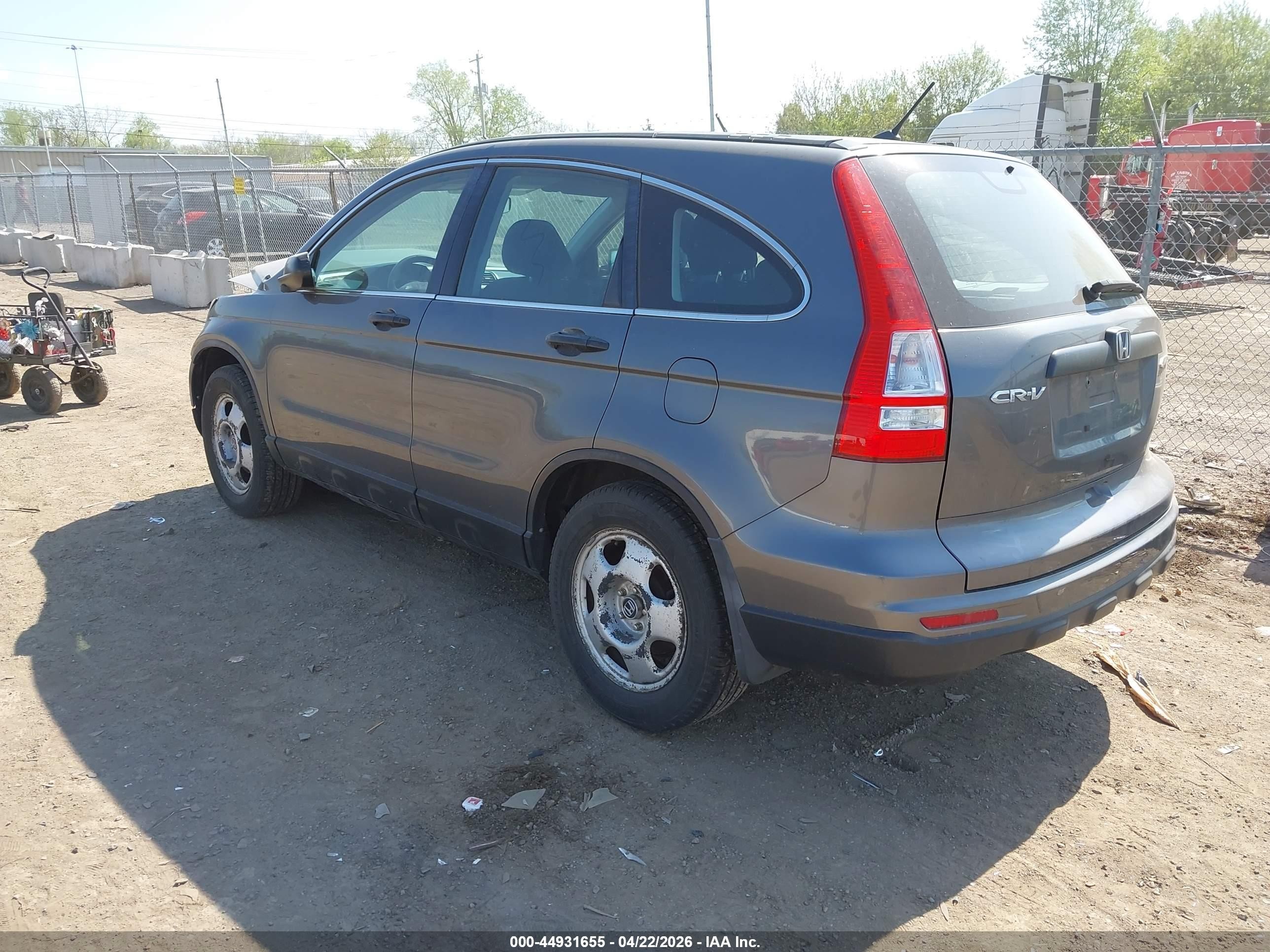 2010 Honda Cr-v Lx Gray vin: 5J6RE4H3XAL093926