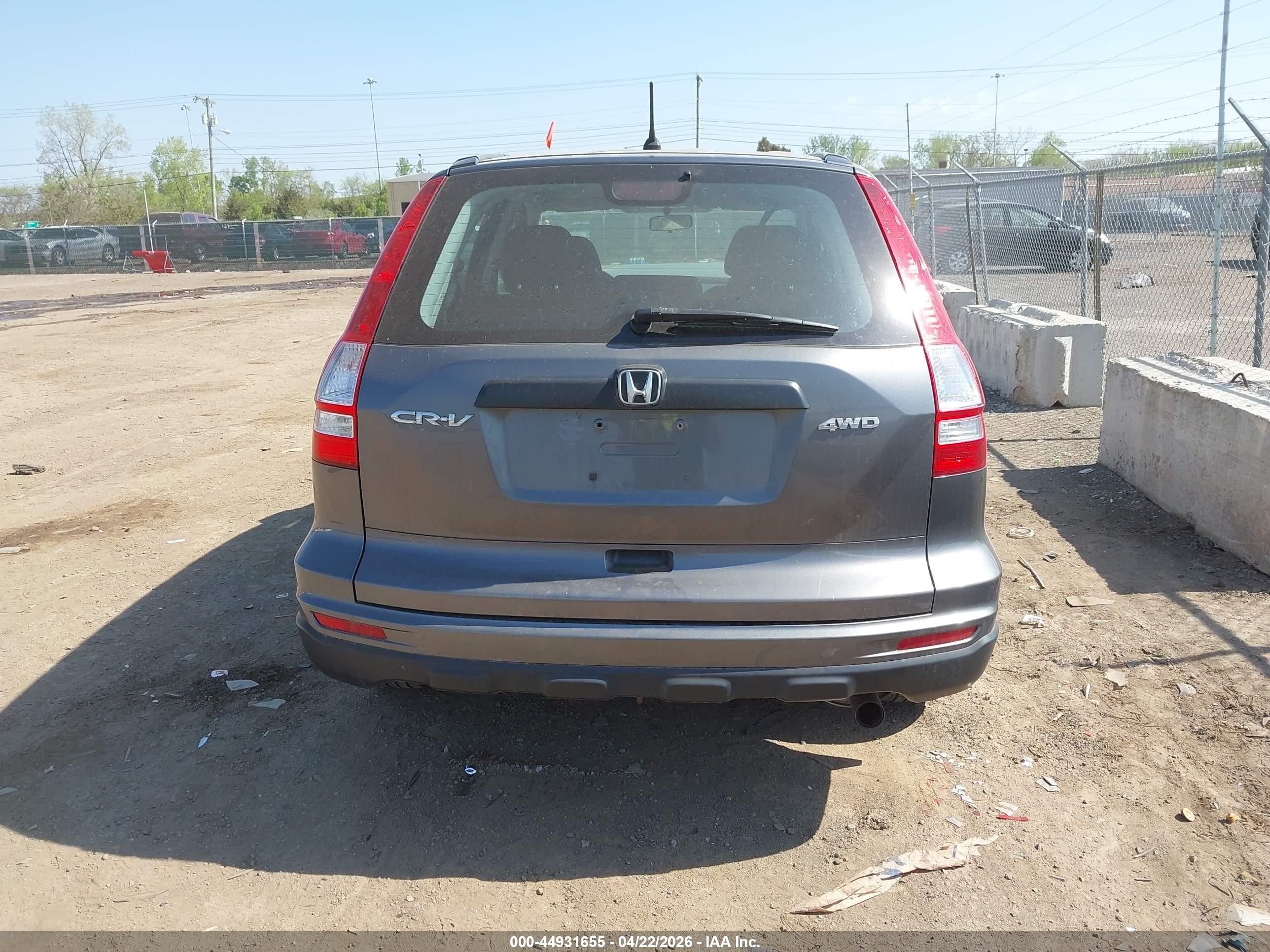 2010 Honda Cr-v Lx Gray vin: 5J6RE4H3XAL093926