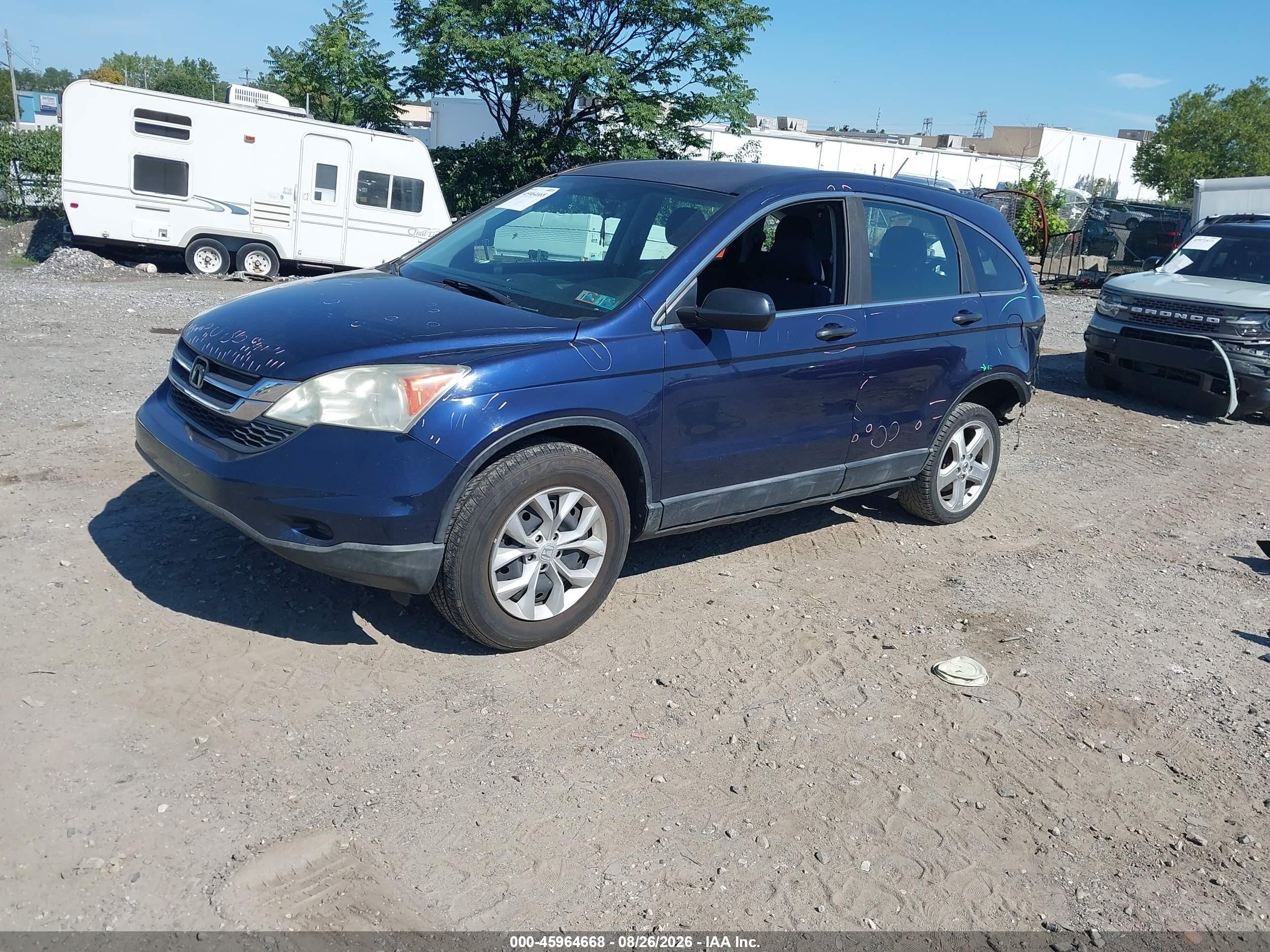 2010 Honda Cr-v Lx Navy vin: 5J6RE4H3XAL098365