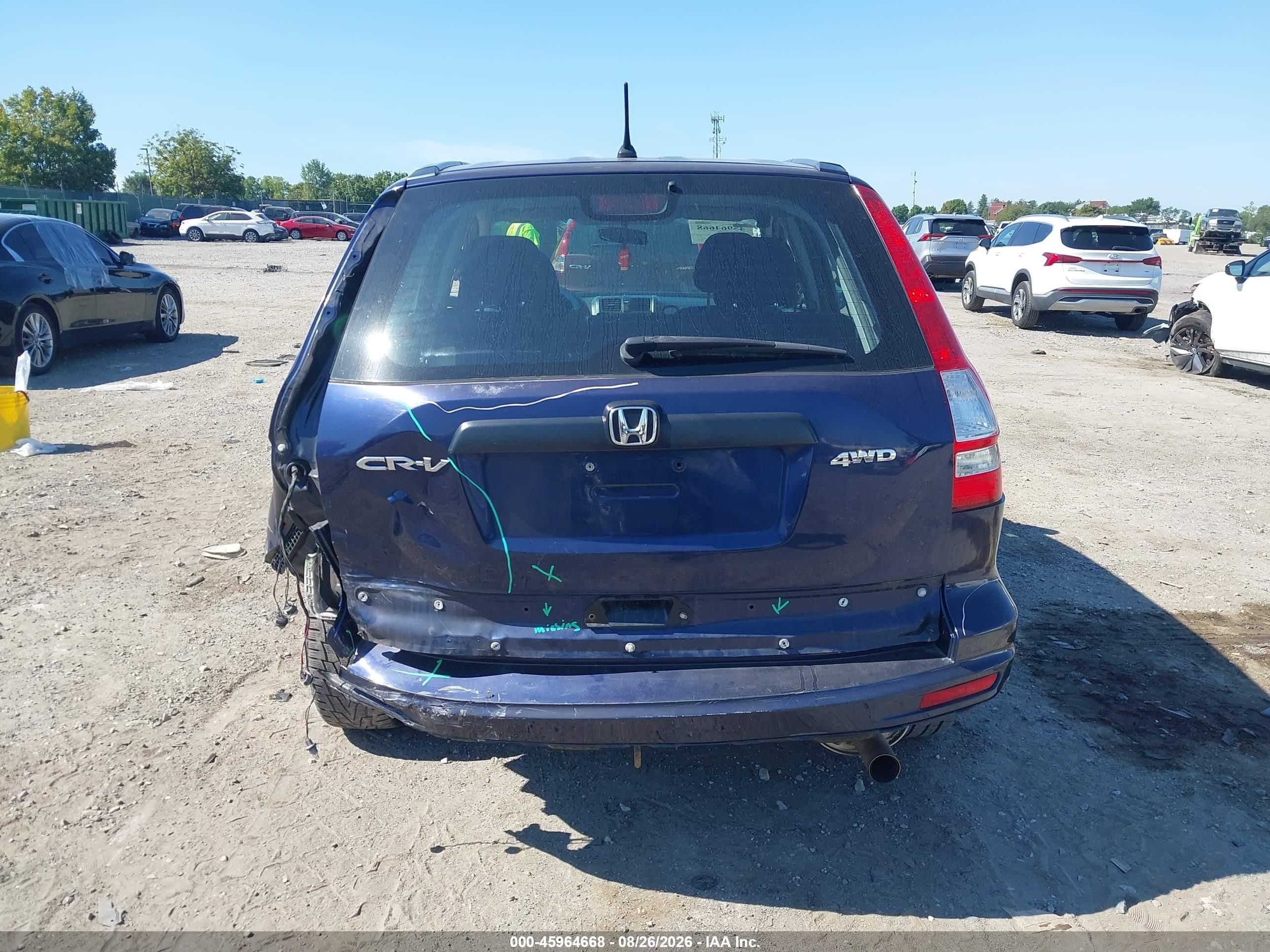 2010 Honda Cr-v Lx Navy vin: 5J6RE4H3XAL098365