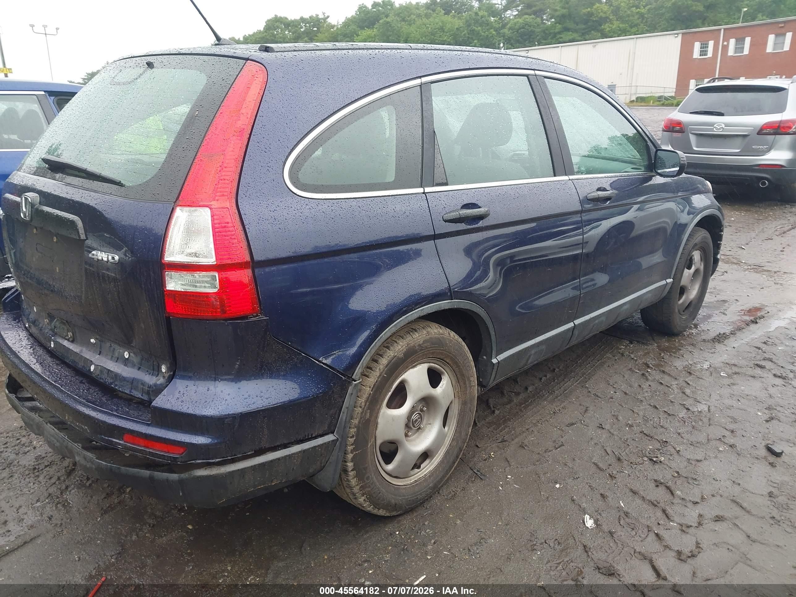 2011 Honda Cr-v Lx Blue vin: 5J6RE4H3XBL014756