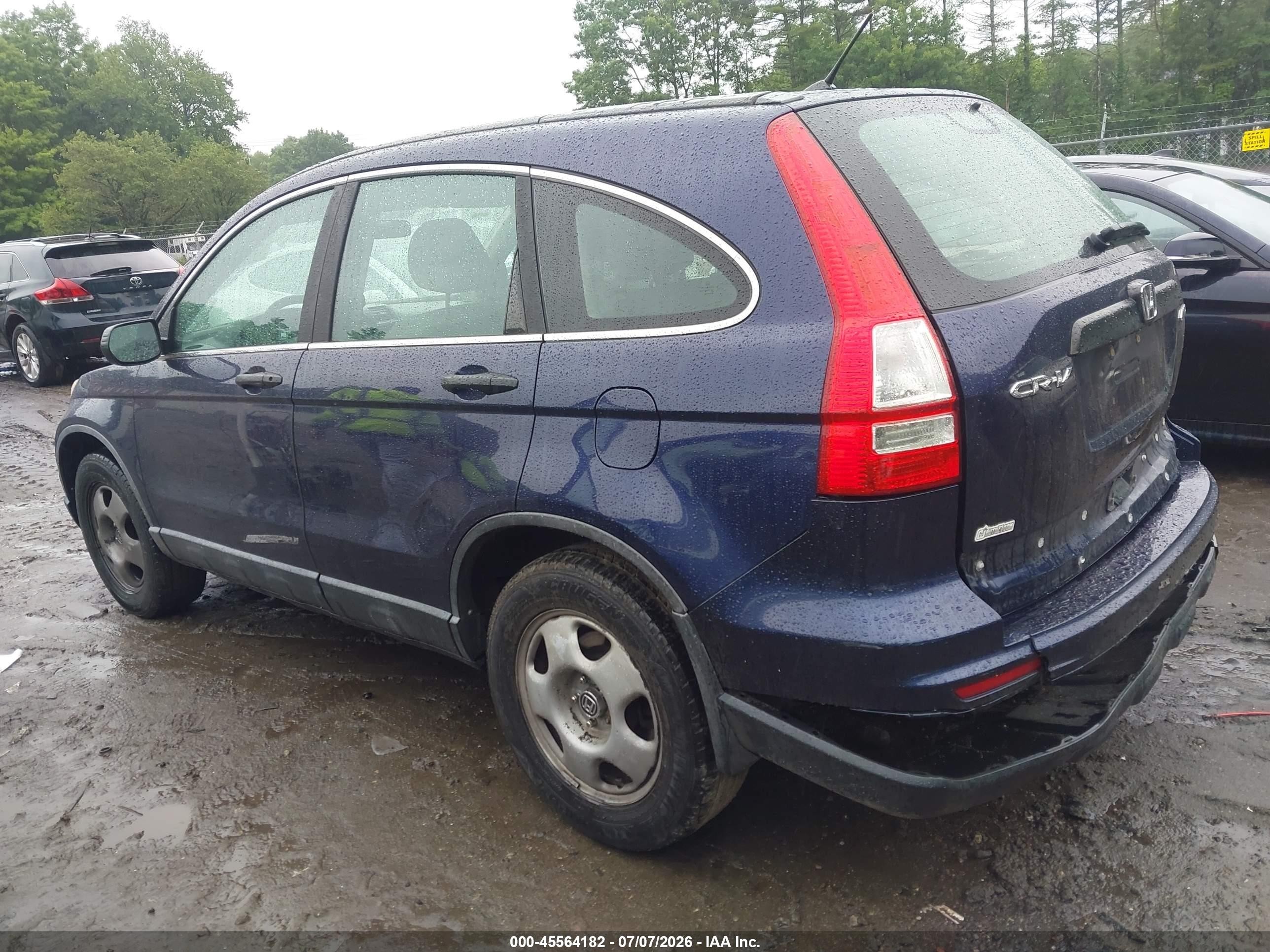 2011 Honda Cr-v Lx Blue vin: 5J6RE4H3XBL014756