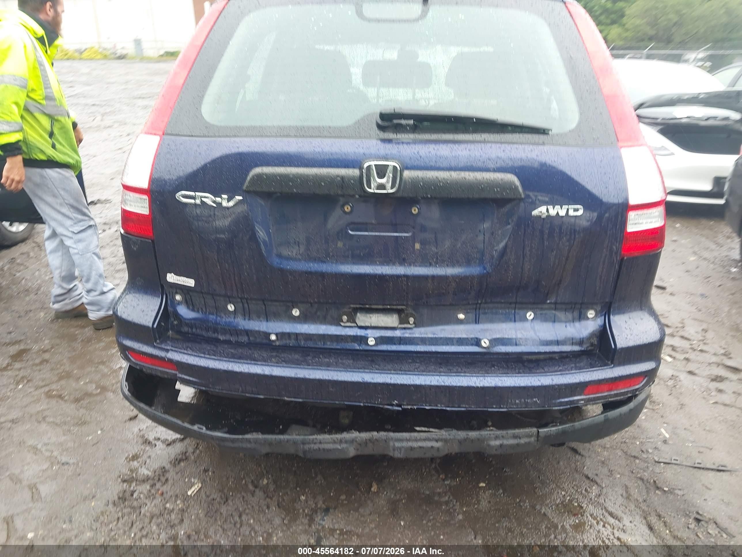 2011 Honda Cr-v Lx Blue vin: 5J6RE4H3XBL014756