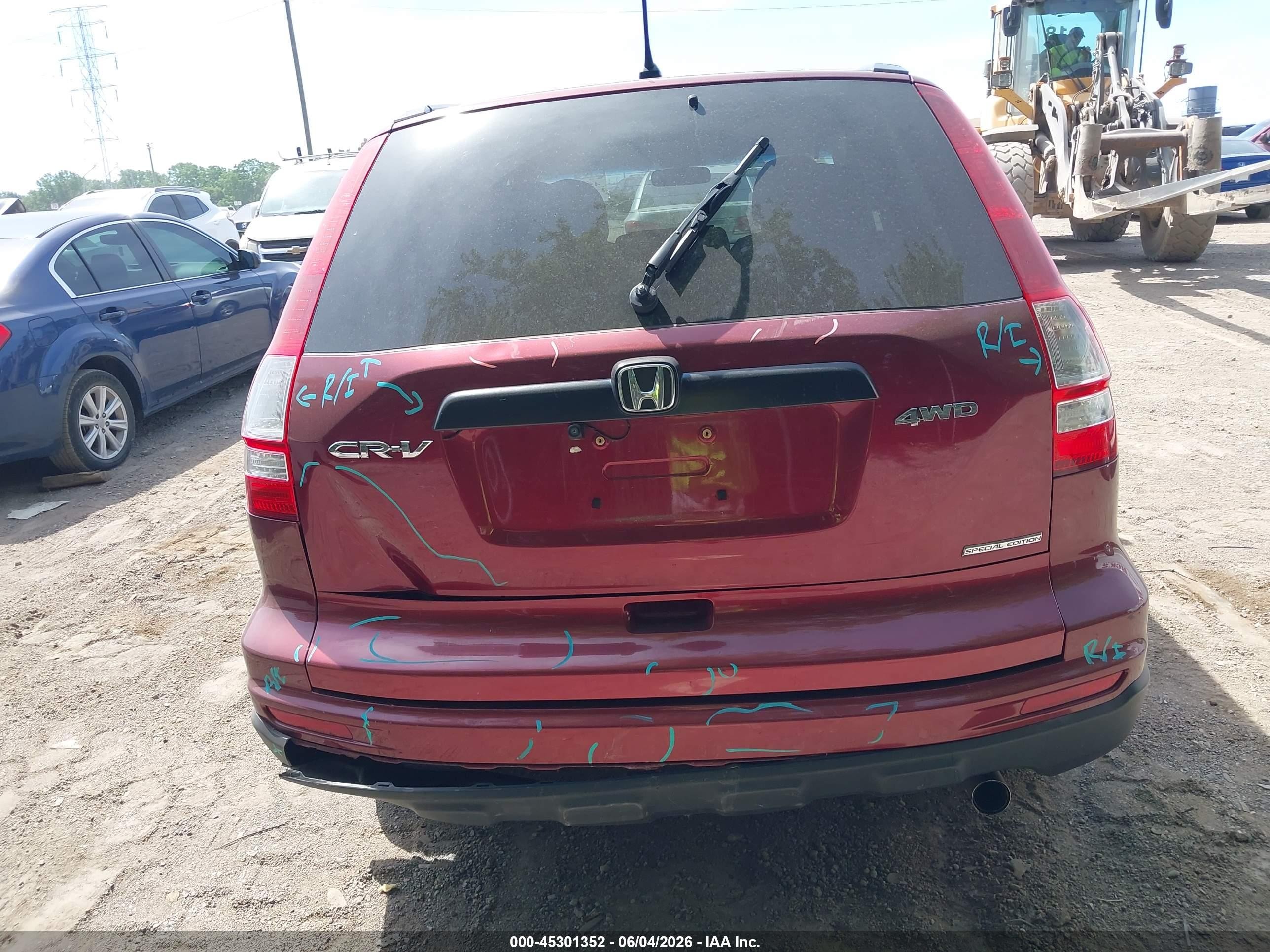 2011 Honda Cr-v Se Red vin: 5J6RE4H43BL068036