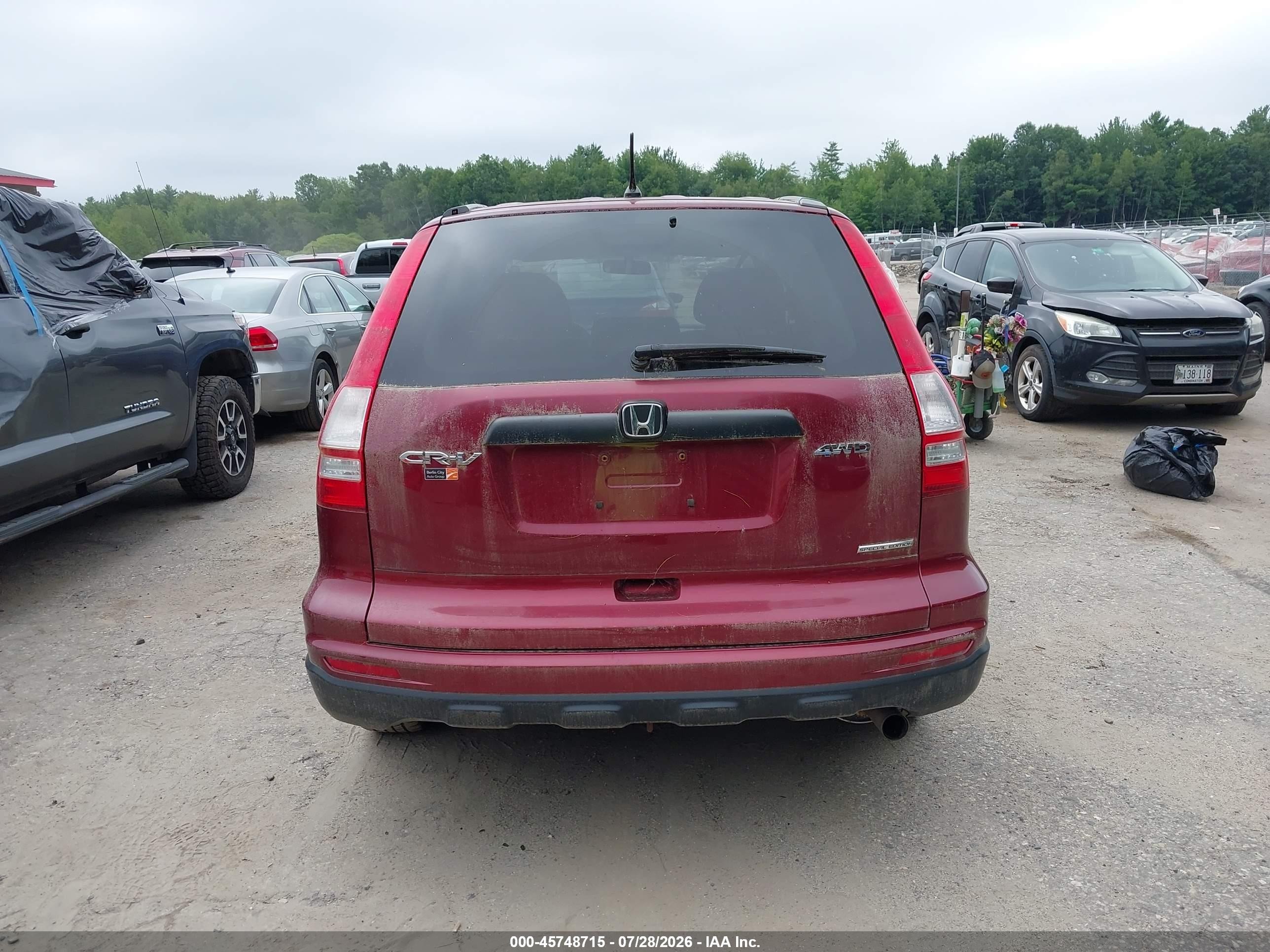 2011 Honda Cr-v Se Maroon vin: 5J6RE4H44BL077781