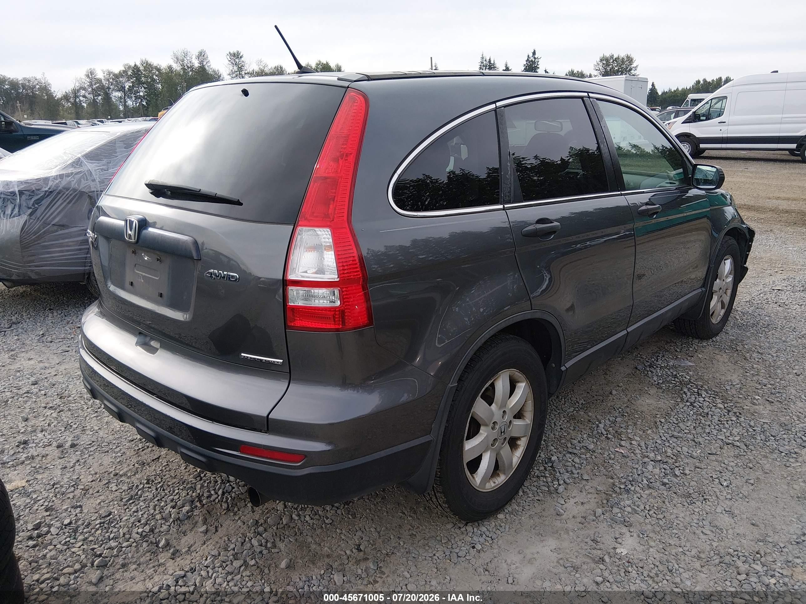 2011 Honda Cr-v Se Gray vin: 5J6RE4H45BL111498