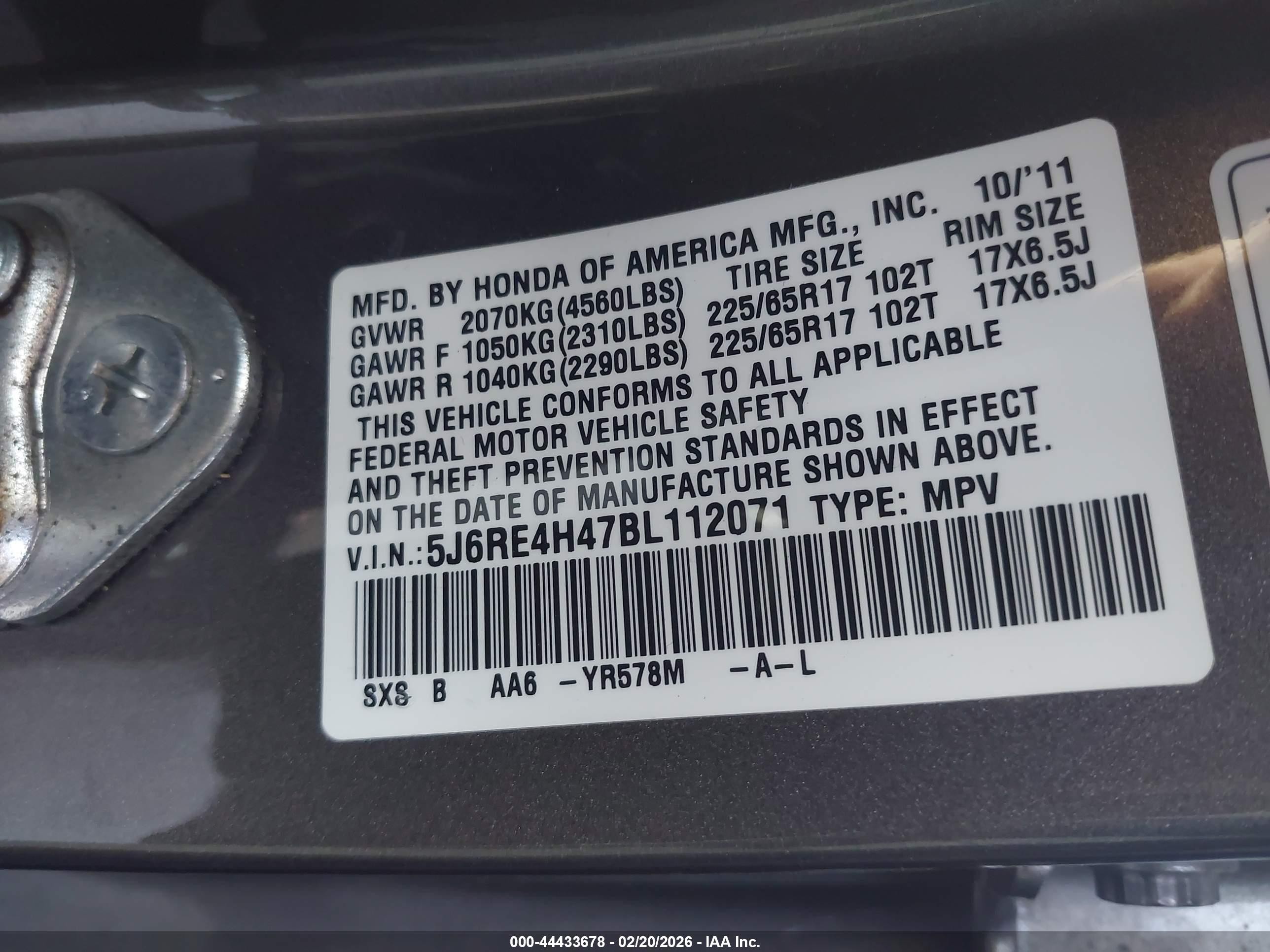 2011 Honda Cr-v Se Gray vin: 5J6RE4H47BL112071